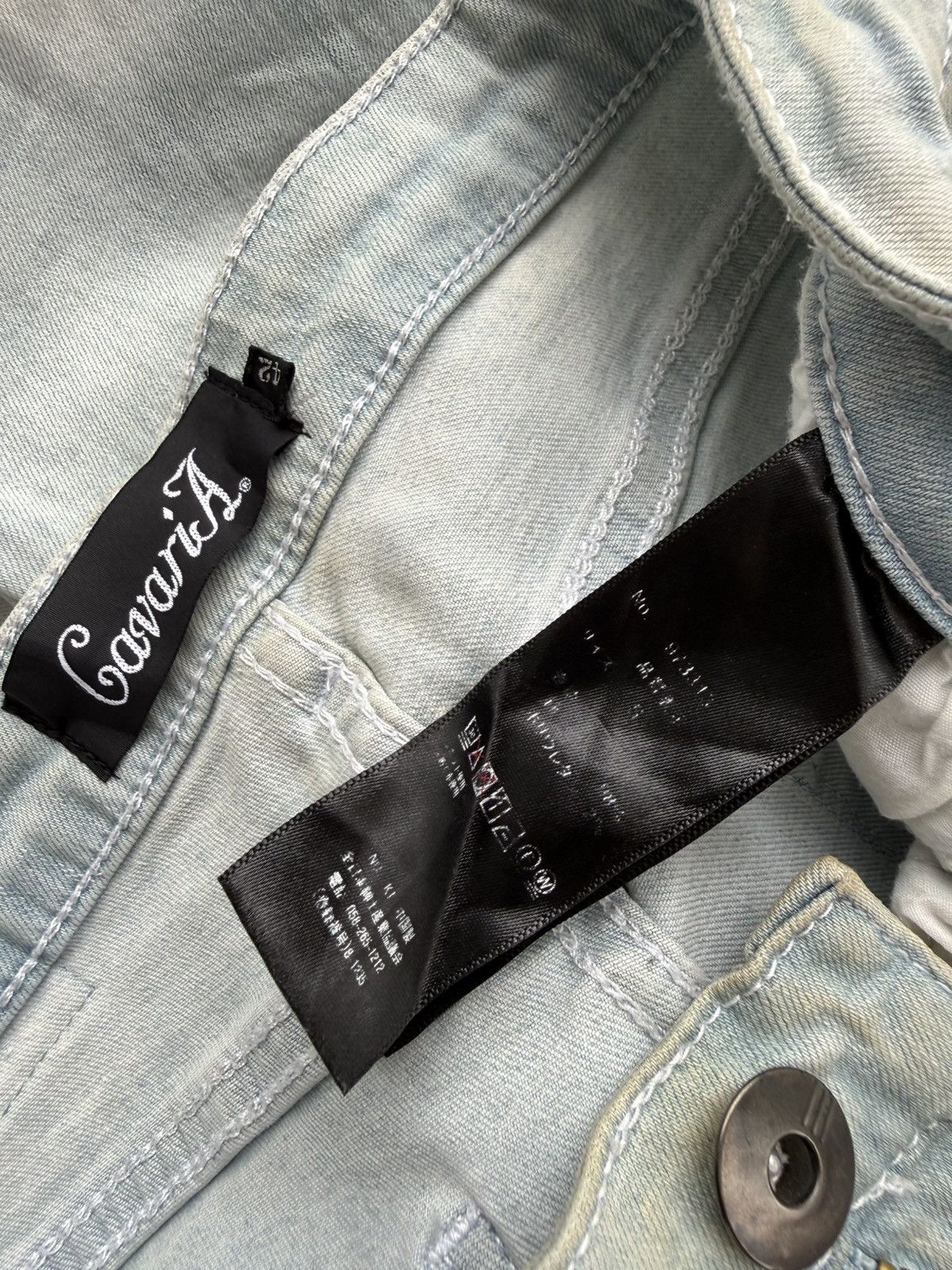 If Six Was Nine CAVARIA SKINNY DISTRESSED STYLE JEANS Size 28" / US 6 / IT 42 - 10 Thumbnail
