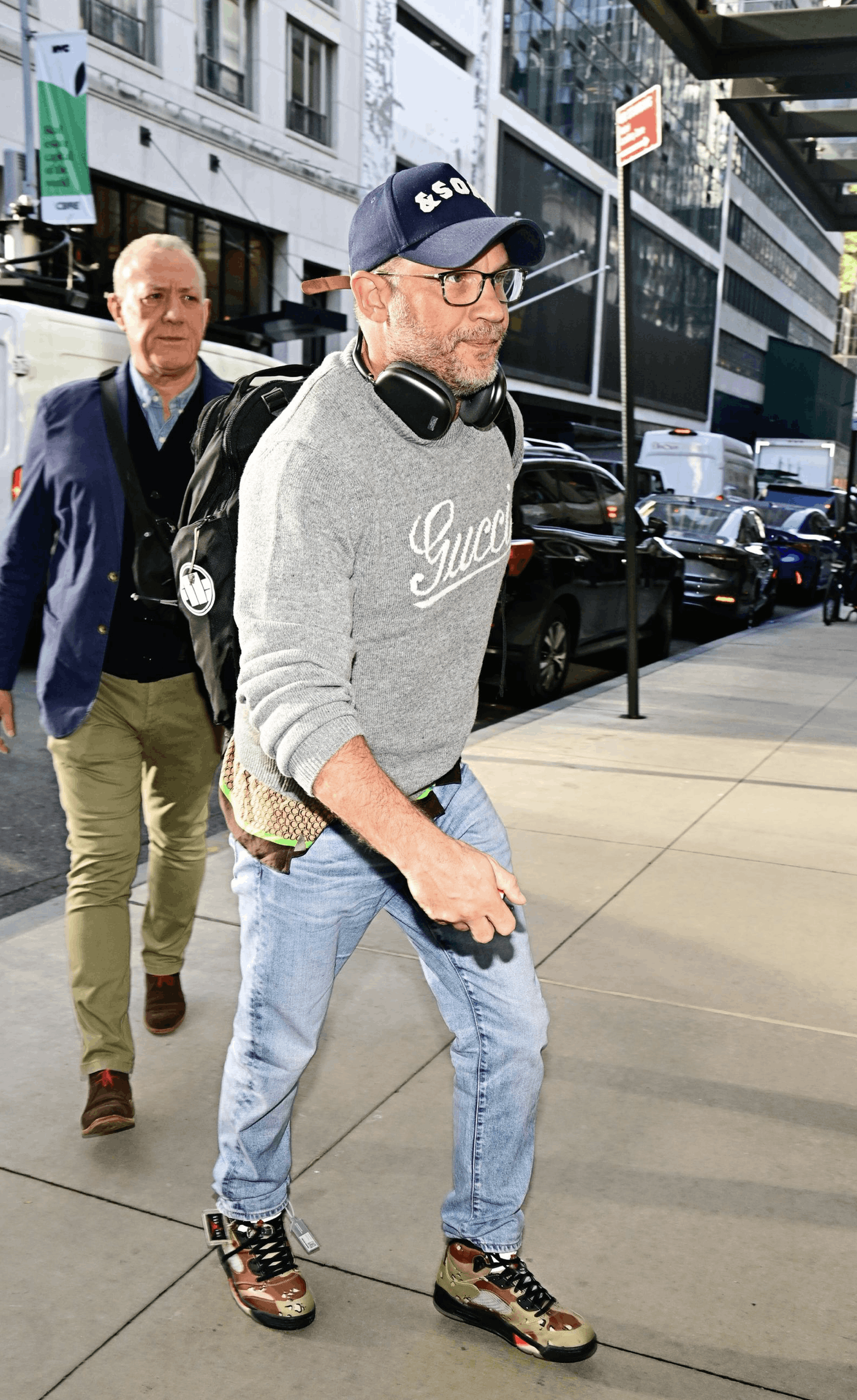 Gucci Gucci Logo Intarsia Wool Sweater – Grey Mélange – Size L Size US L / EU 52-54 / 3 - 13 Thumbnail