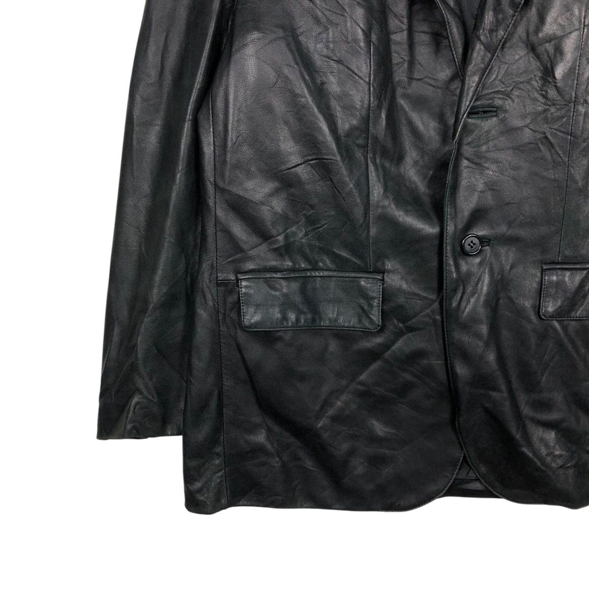 Japanese Brand 📌Vintage Chore Leather Jacket Biker Nichiwa Issey Miyake Size US M / EU 48-50 / 2 - 5 Thumbnail