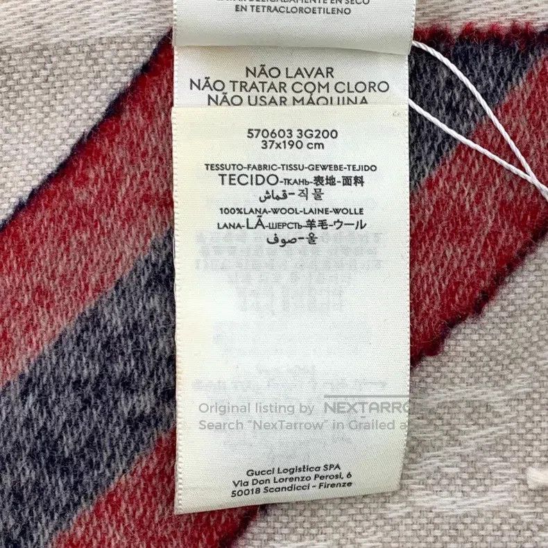 Gucci Gucci Colour-blocked striped logo jacquard full-print wool Size ONE SIZE - 9 Thumbnail