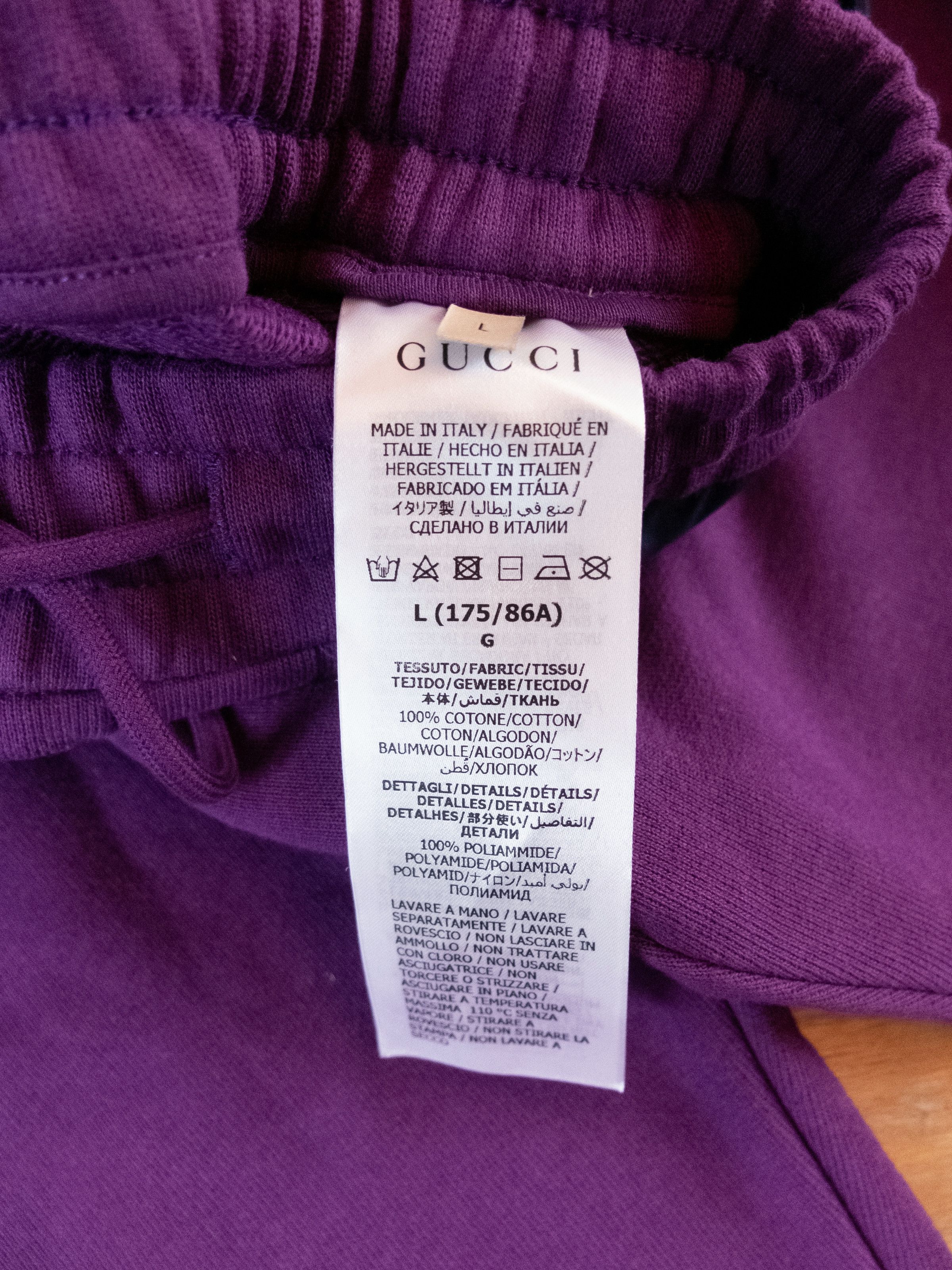 Gucci × The North Face GUCCI x NORTH FACE purple logo print sweatpants jogger Large Size US 34 / EU 50 - 9 Thumbnail
