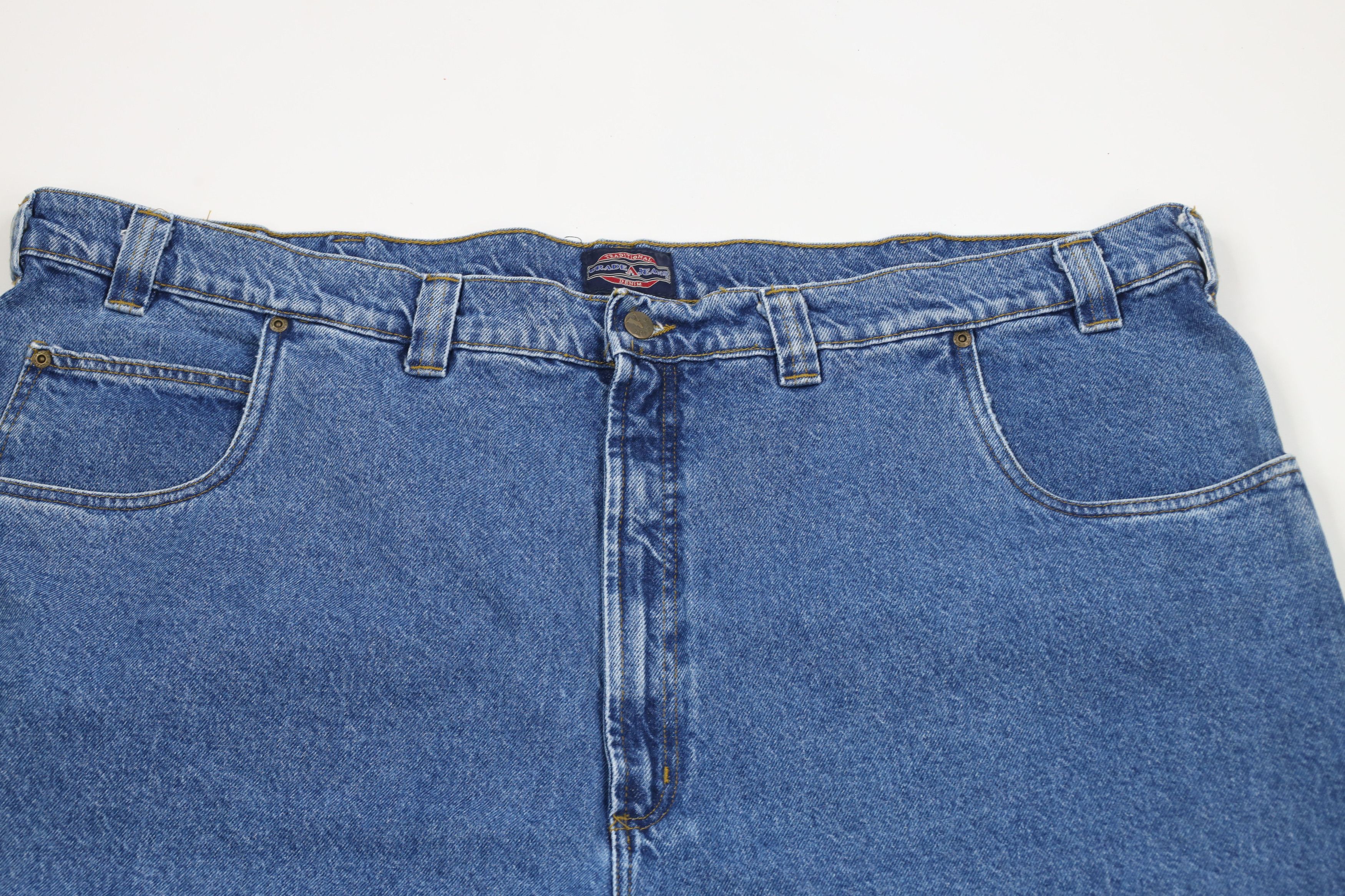 Vintage Deadstock Vintage 90s Streetwear Wide Leg Denim Jeans Blue Size US 44 / EU 60 - 2 Thumbnail