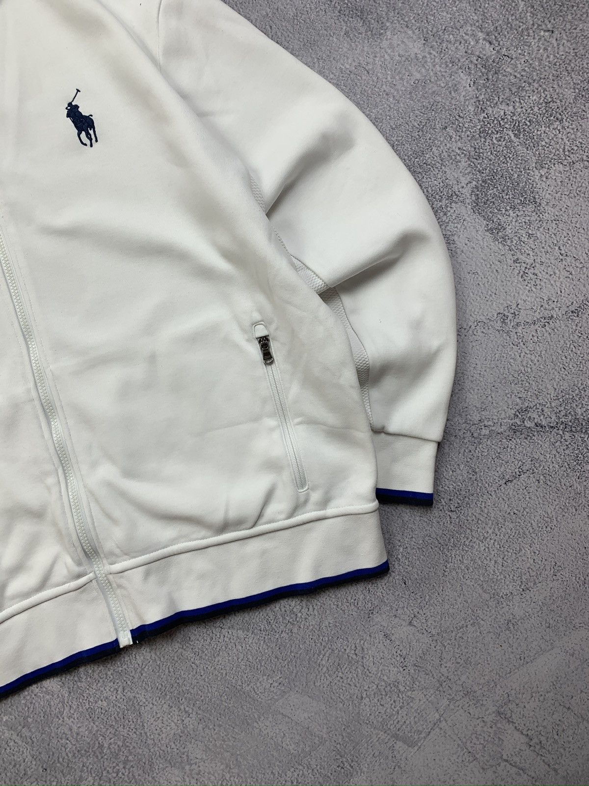 Polo Ralph Lauren Polo Ralph Lauren White Full Zip Sweater XL Crest Logos Mens Size US XL / EU 56 / 4 - 5 Thumbnail
