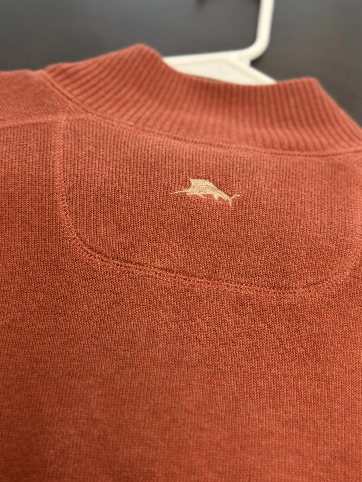 Tommy Bahama Tommy Bahama Sweater Mens XL Red Quarter Zip Pullover Cotton Size US XL / EU 56 / 4 - 5 Thumbnail