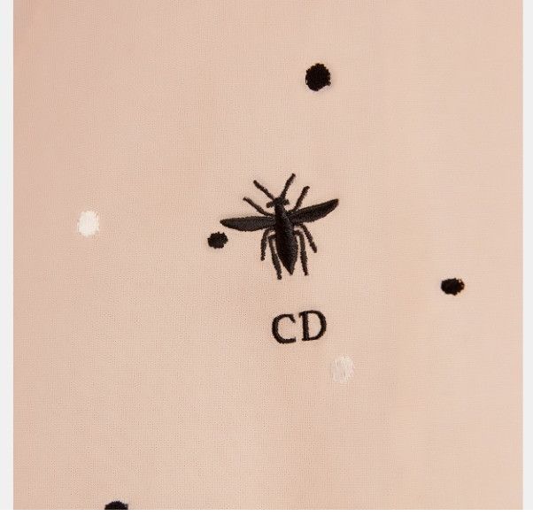 Dior o1w1db10924 Cotton Shirt With Bee in Pink Size S / US 4 / IT 40 - 3 Thumbnail