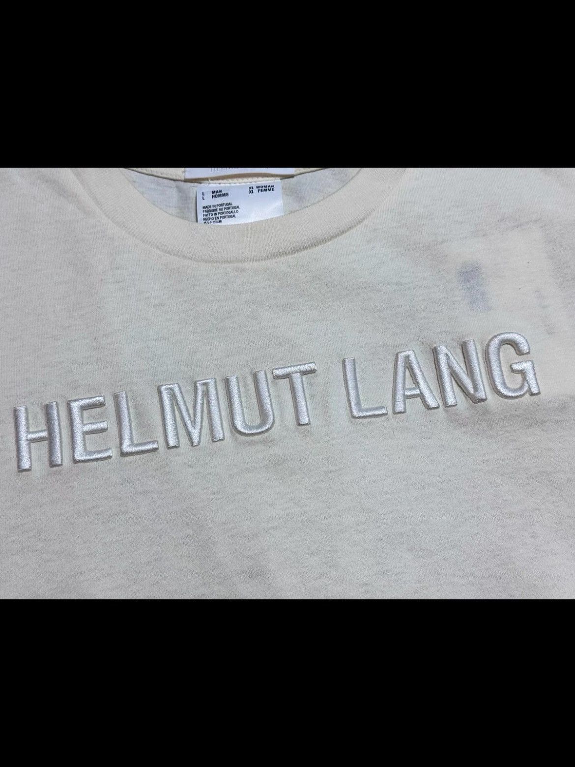 Helmut Lang Helmut Lang Logo Stitches Classic Tee Size US L / EU 52-54 / 3 - 4 Thumbnail