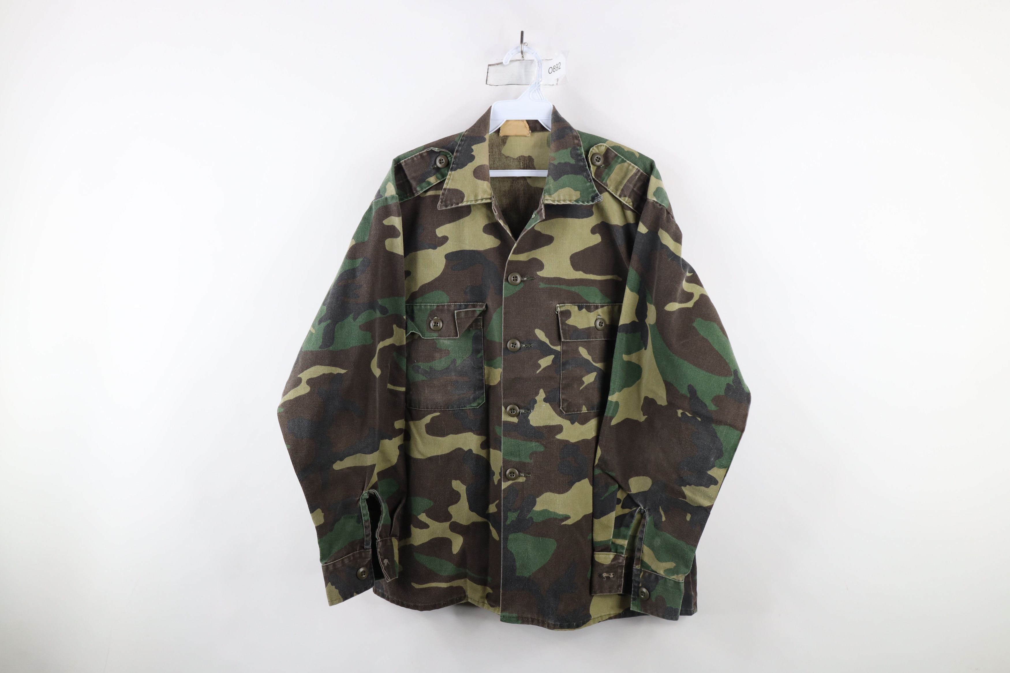 Vintage Vintage 70s Military Camouflage Combat Field Jacket Coat Size US L / EU 52-54 / 3 - 1 Thumbnail