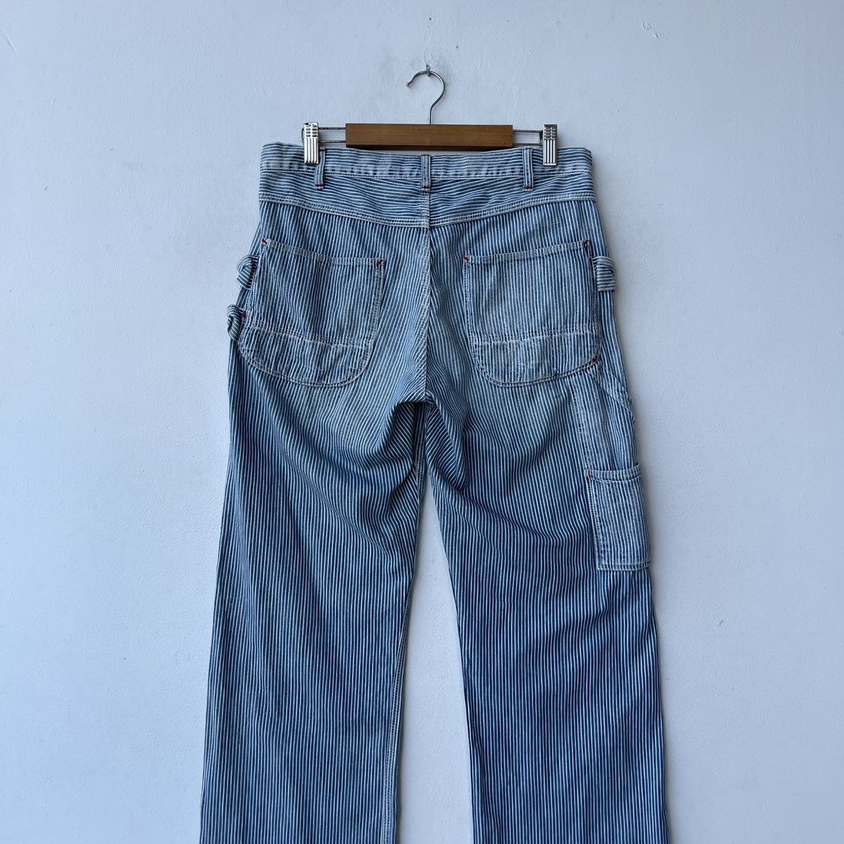 Kapital Denim & Dungaree Hickory Stripe Painter Pants Patchwork Boro Size US 31 - 6 Thumbnail