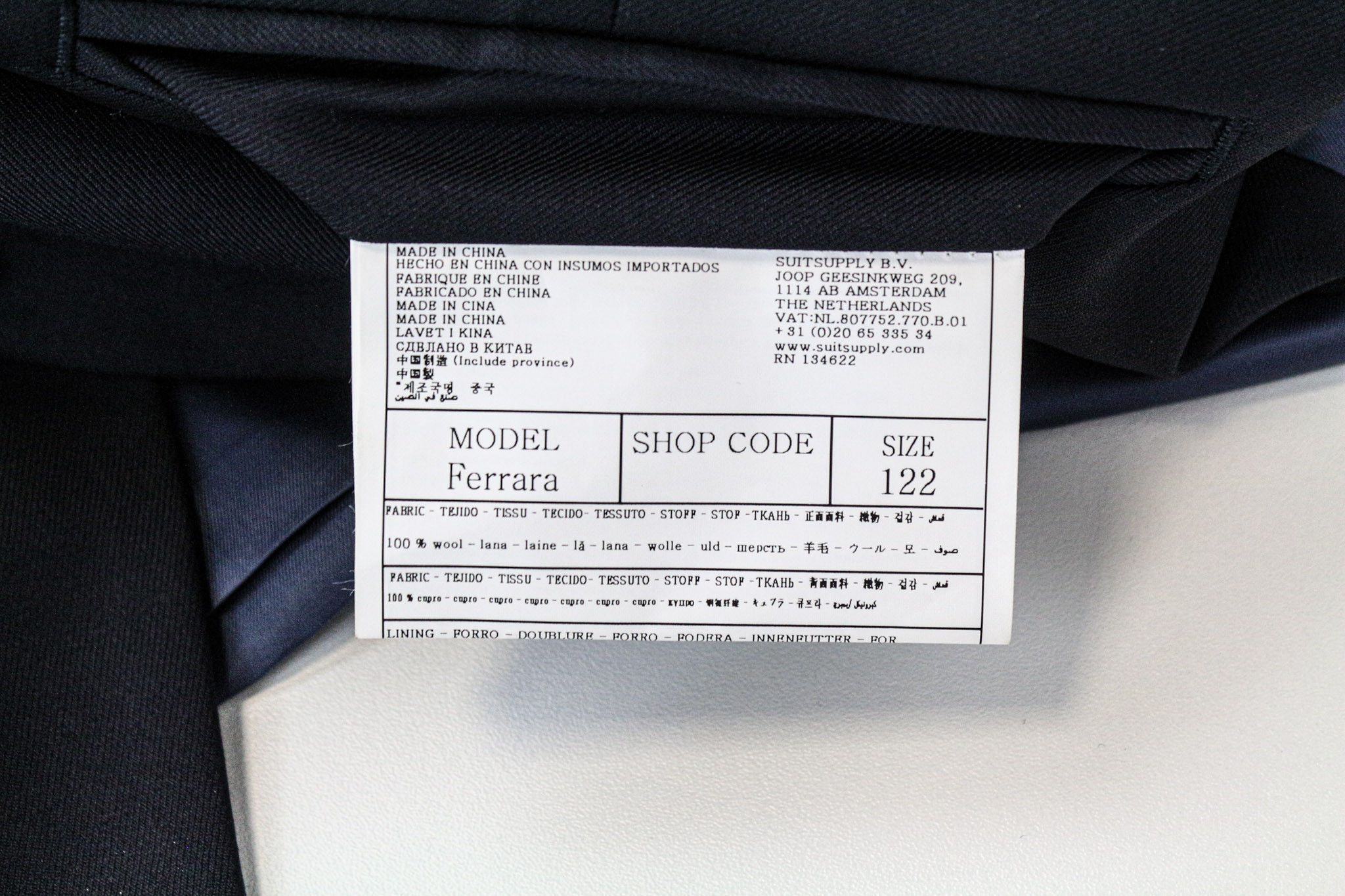 Suitsupply FERRARA UK52L Blue Wool V-Neck Waistcoat 75425 Size 52L - 5 Thumbnail