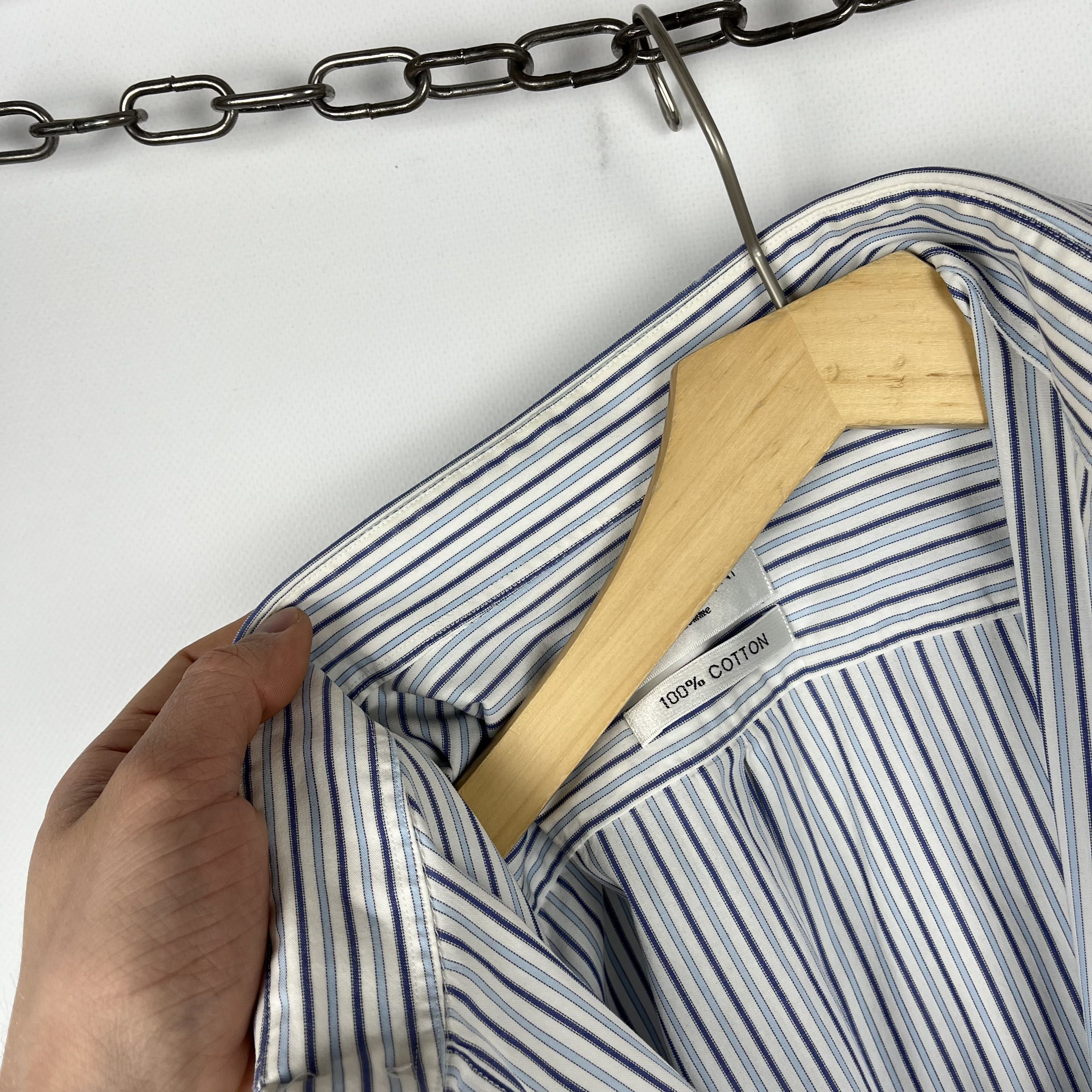 Yves Saint Laurent Yves Saint Laurent YSL Stripped Long Sleeve Button Up Shirt Size US XL / EU 56 / 4 - 18 Thumbnail