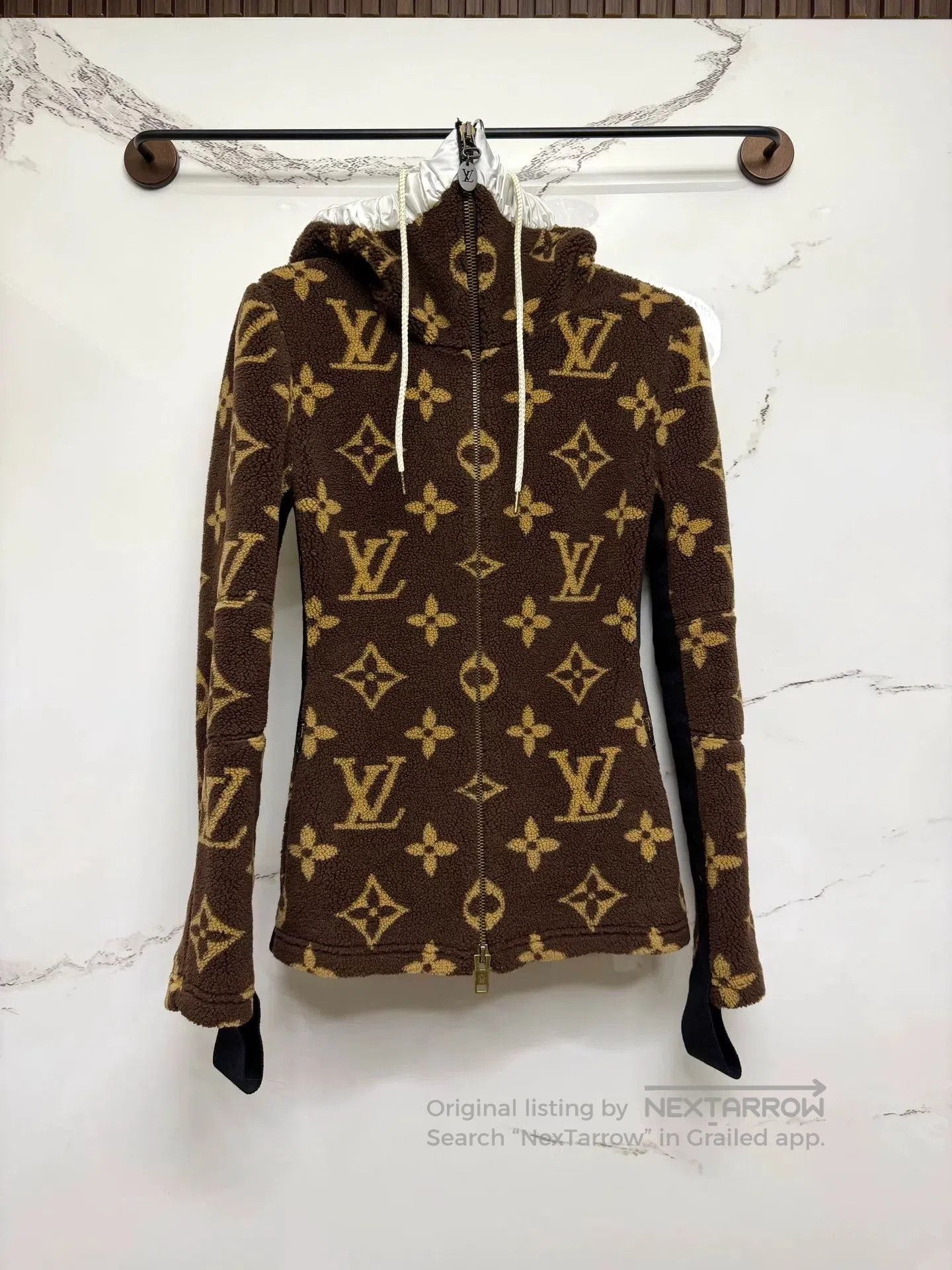 Louis Vuitton brown printed teddy jacket by louis vuitton. Size S / US 4 / IT 40 - 1 Thumbnail