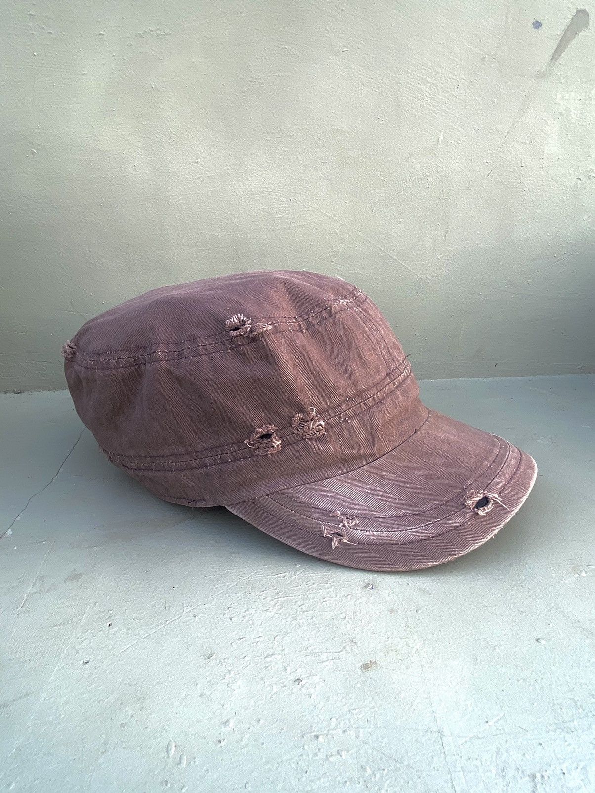 If Six Was Nine 2000s A.KURTZ puccini urban style ditsetressed patrol hat Size ONE SIZE - 6 Thumbnail