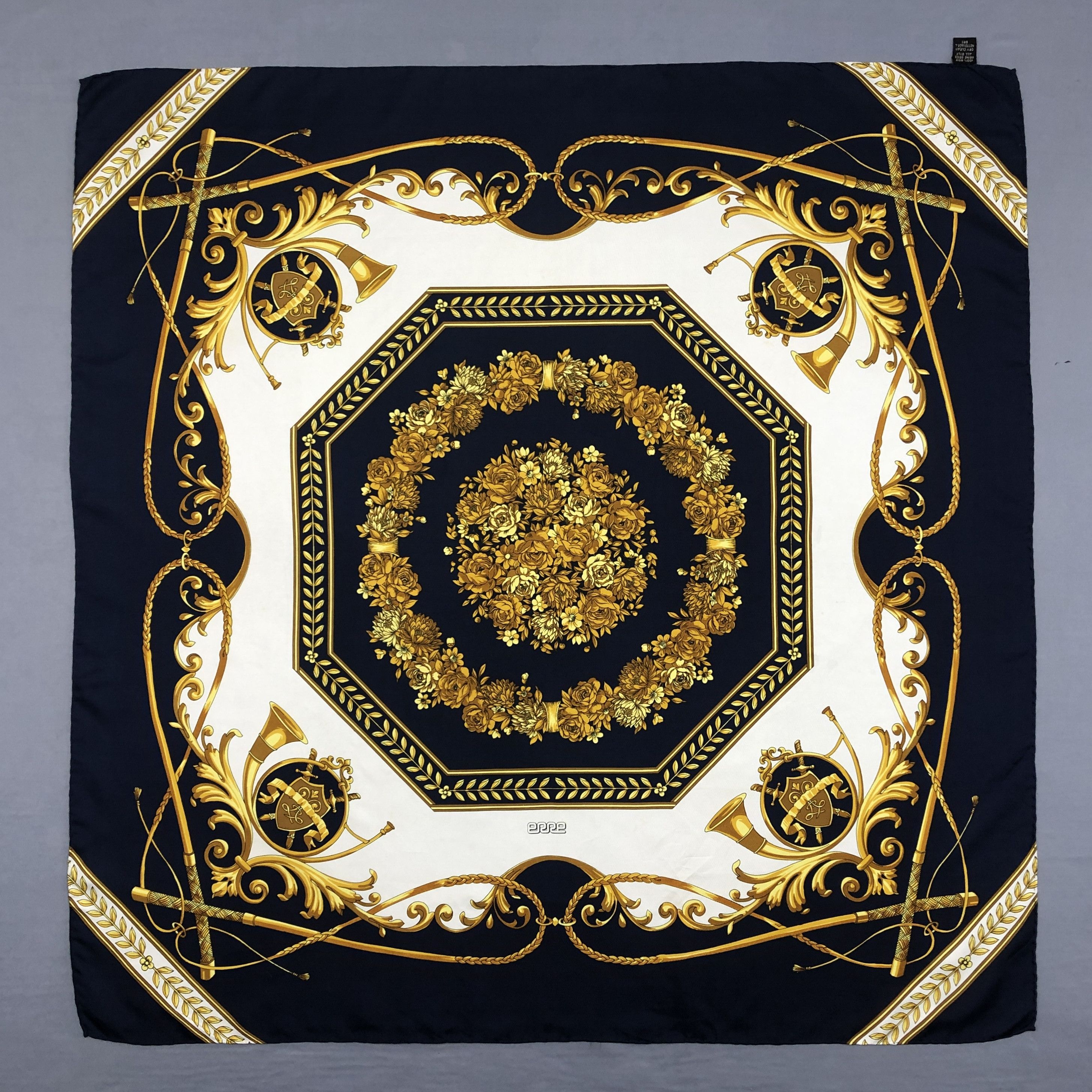 Vintage Erre SILK Scarf Twill Stole Wraps Scarves