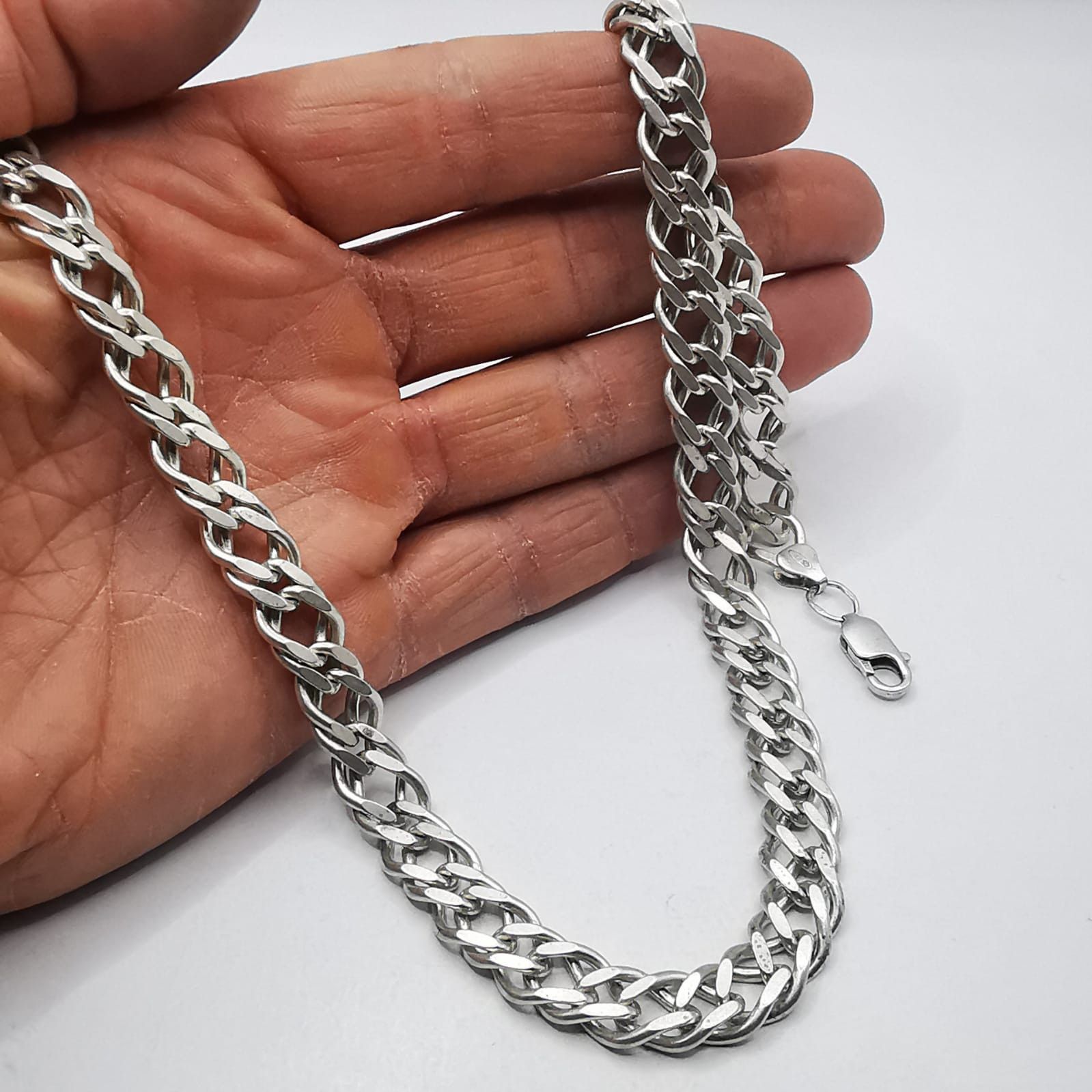 Sterling Silver Vintage Massive Chain 925 Sterling Silver,Signature 67,01g Size ONE SIZE - 5 Thumbnail