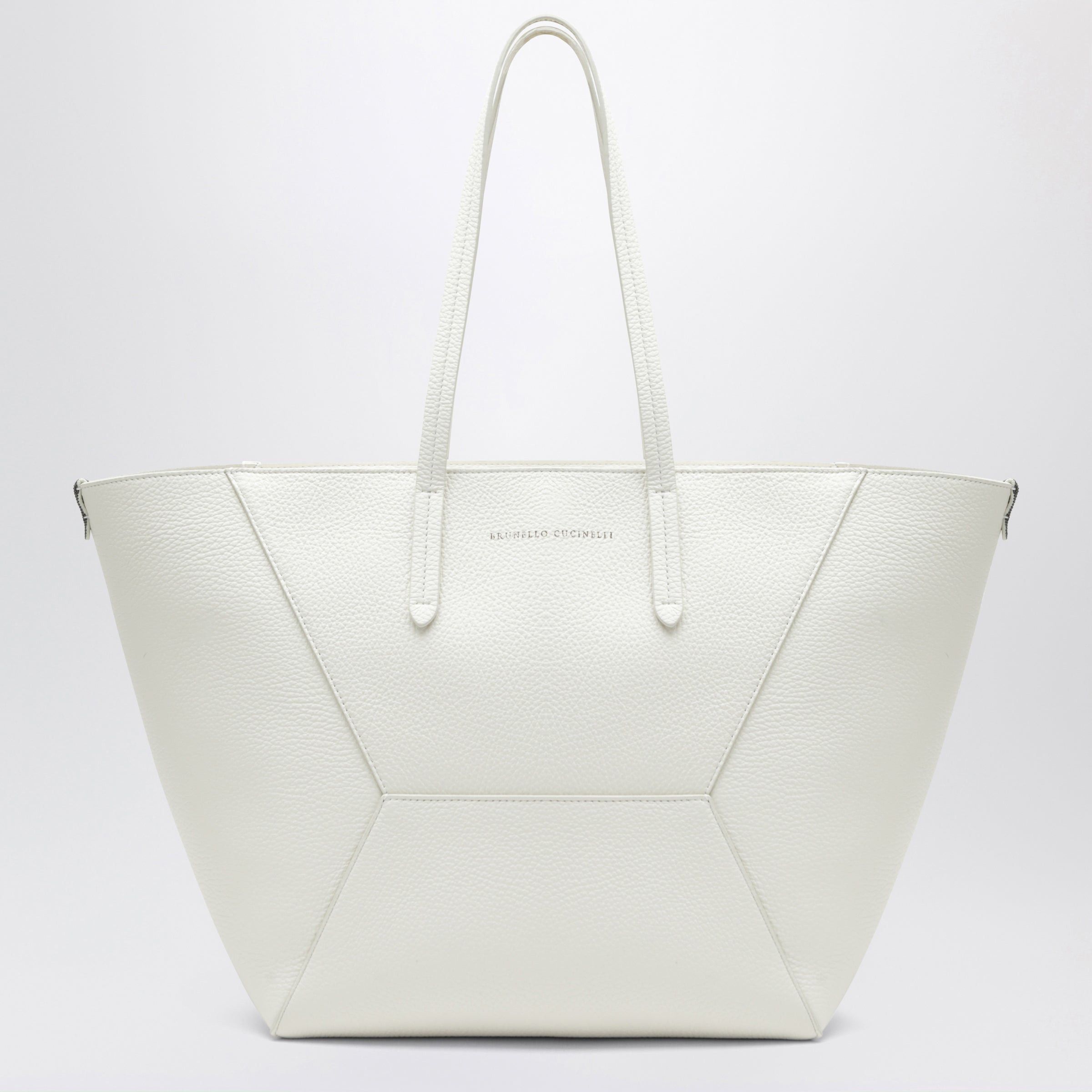 Brunello Cucinelli Brunello Cucinelli Bc Duo Bag In Ivory Leather Size ONE SIZE - 1 Thumbnail