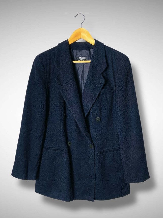 Giorgio Armani Vintage Giorgio Armani Double Breasted Wool Blend Blazer Size US L / EU 52-54 / 3 - 1 Thumbnail
