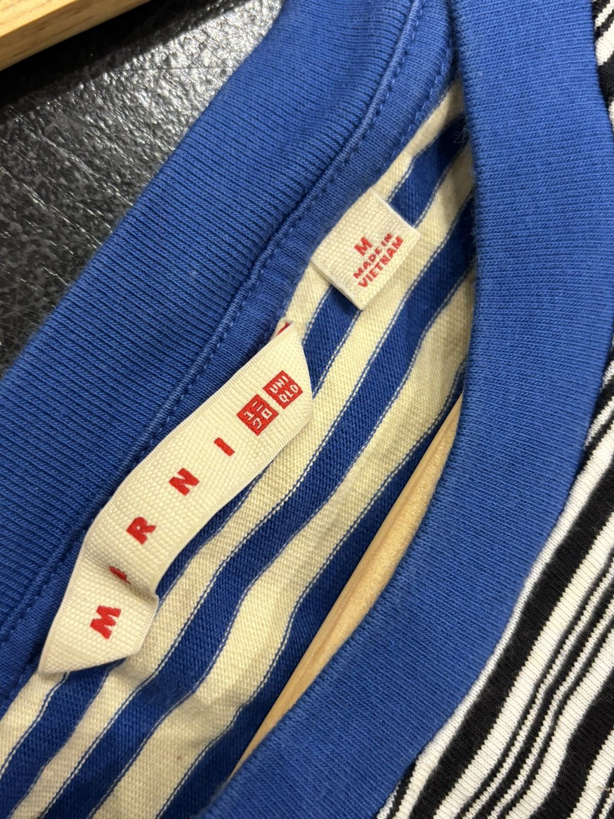 Marni Marni X Uniqlo Blue White Striped Tee Size US M / EU 48-50 / 2 - 3 Thumbnail
