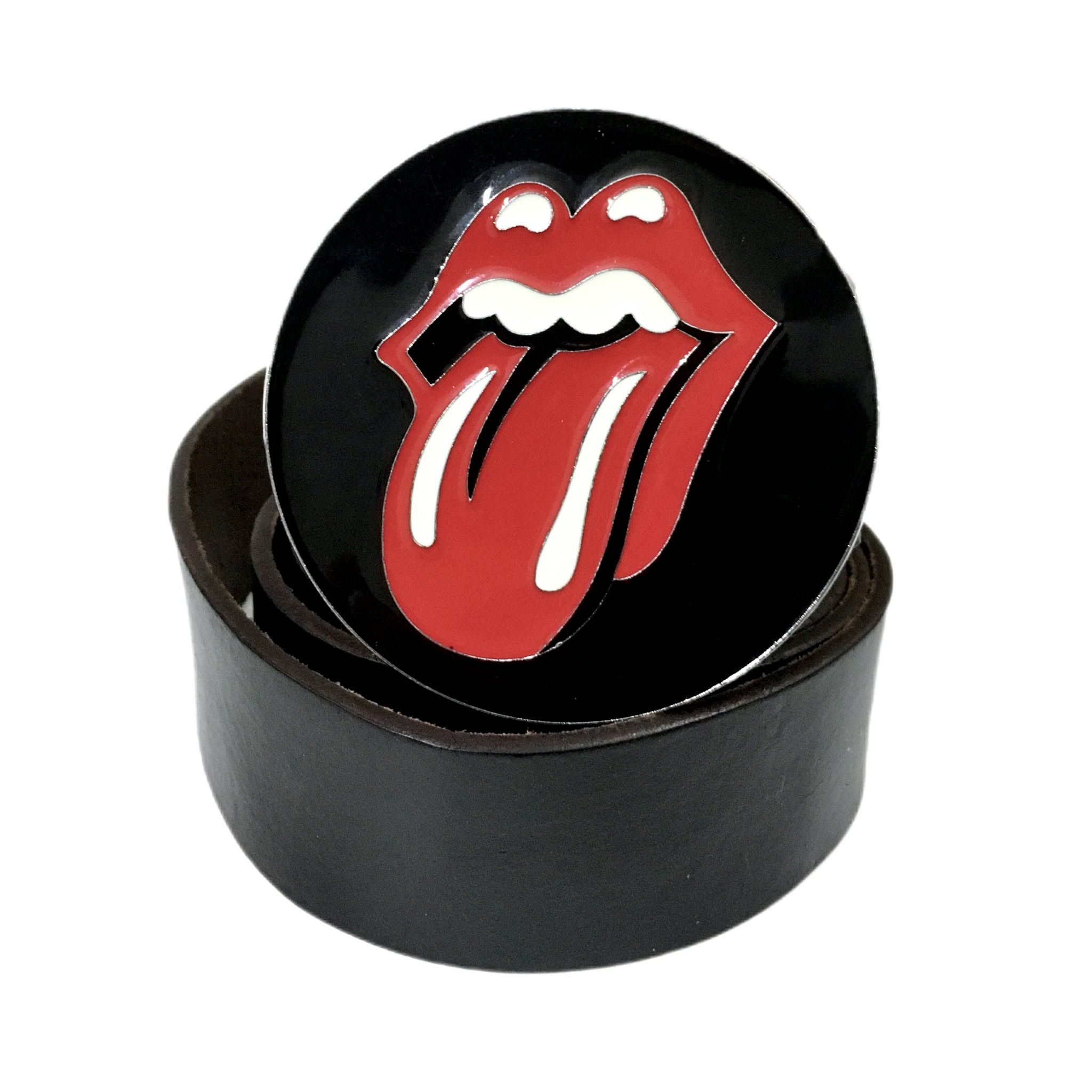 The Rolling Stones Rolling Stones Buckle Leather Belt Size ONE SIZE - 1 Thumbnail