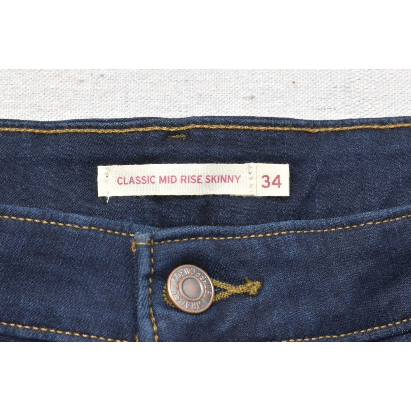 Levi's Levi's Women Jeans Skinny Mid Rise 34 Blue Cotton Blend Dark Wash New Size 24" / US 00 / IT 34 - 7 Thumbnail