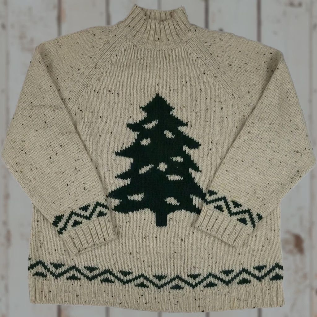Eddie Bauer Vintage Eddie Bauer Sweater Knit L Wool Holiday Tree Chrismas Outdoor Country Size L / US 10 / IT 46 - 1 Thumbnail