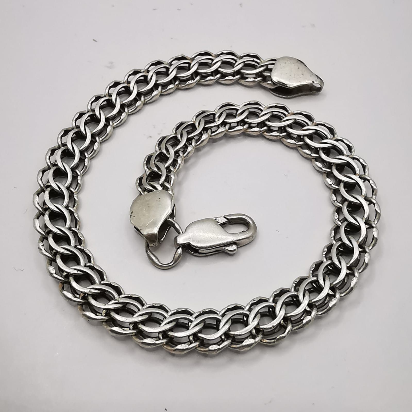 Sterling Silver Vintage Bracelet ,925 Sterling Silver, Handmade 14,82g Size ONE SIZE - 1 Thumbnail