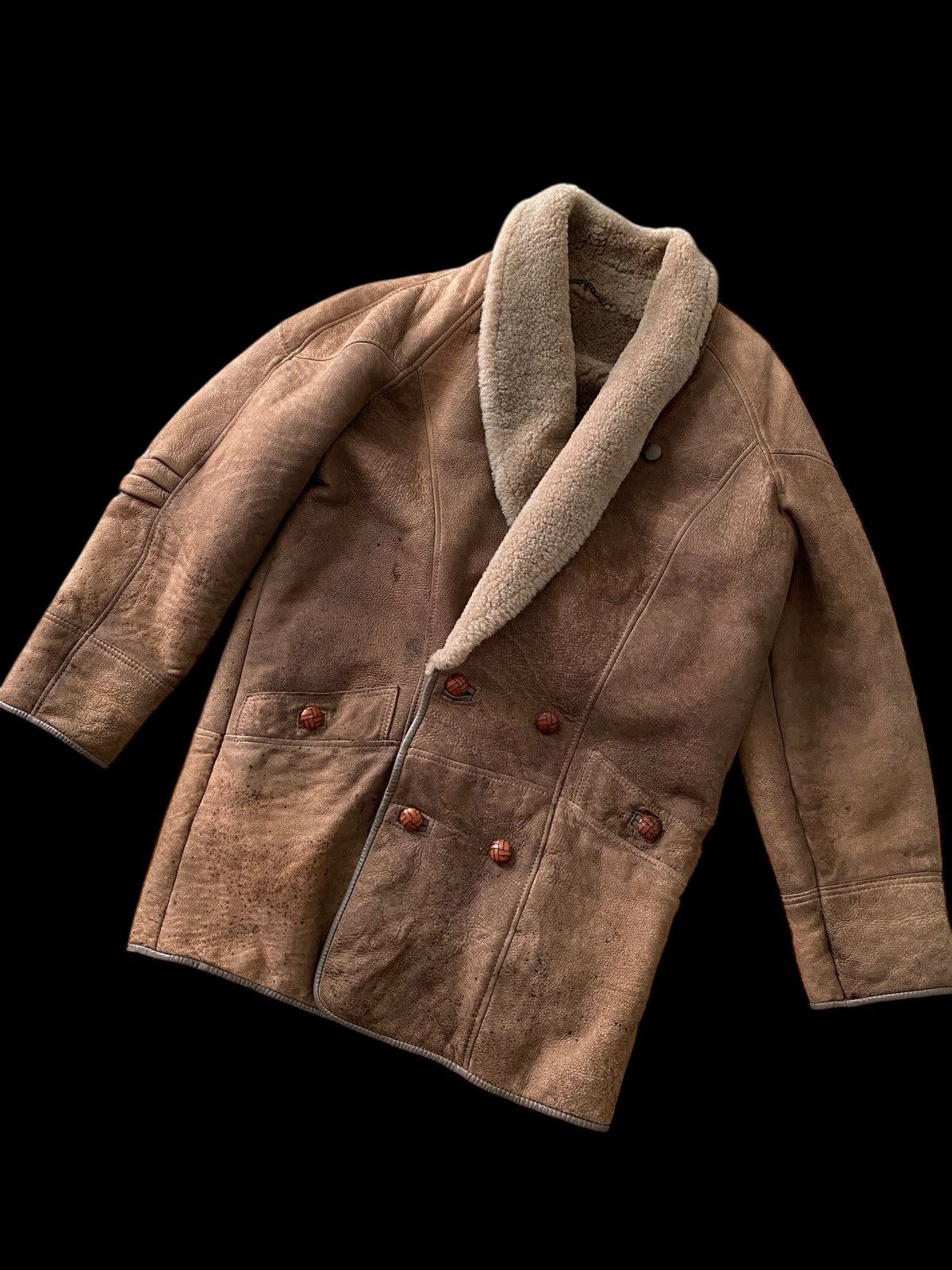 Vintage Canterbury Leather international Shearling Jacket