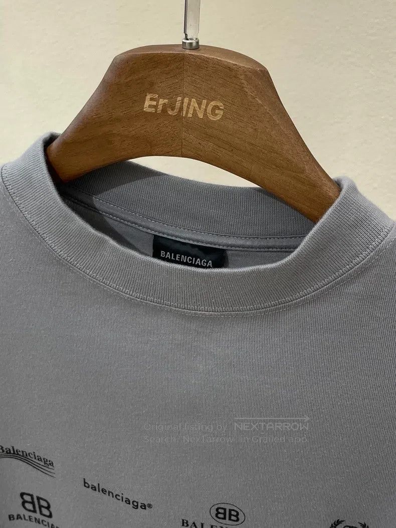 Balenciaga Balenciaga Full Printed Logo Letter Printed Long Sleeve Ro Size US S / EU 44-46 / 1 - 3 Thumbnail
