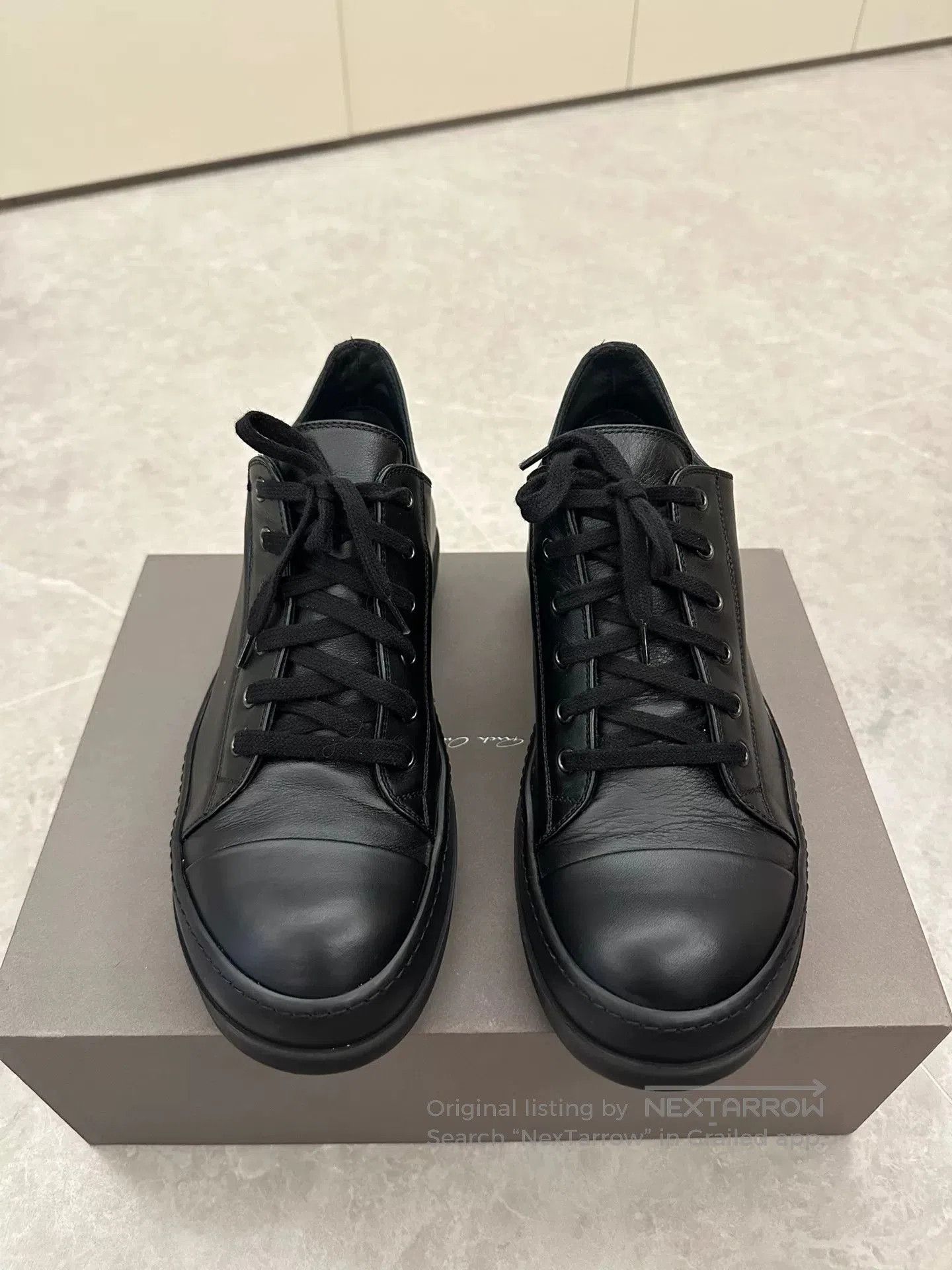 Rick Owens Rick Owens x Converse Black Leather Sneakers. Size US 9 / EU 42 - 2 Thumbnail