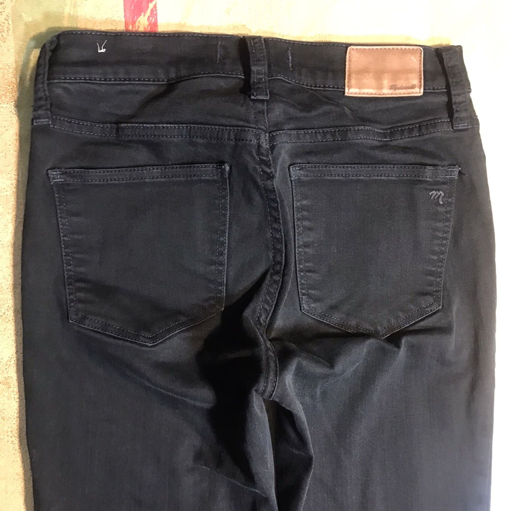 Madewell Madewell Jeans Skinny Crop 9" High Rise Black Wash Denim 26 x 25 Inseam Slim 5-Pocket Womens Size 26" / US 2 / IT 38 - 3 Thumbnail