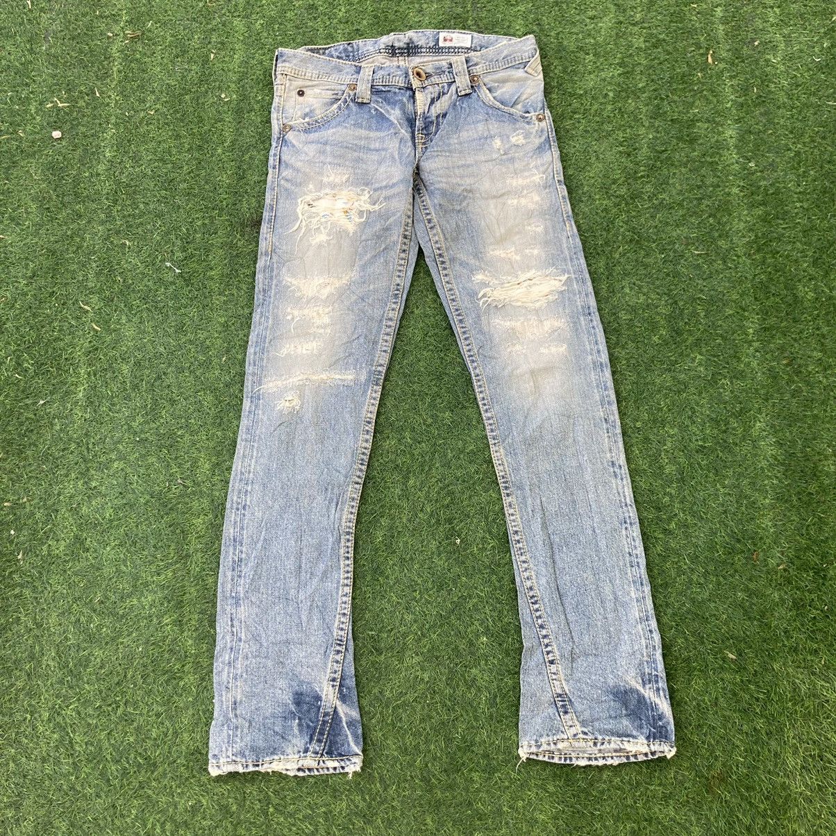 If Six Was Nine RODEO CROWNS RIPPED BOOTCUT JEANS Size 29" - 1 Thumbnail
