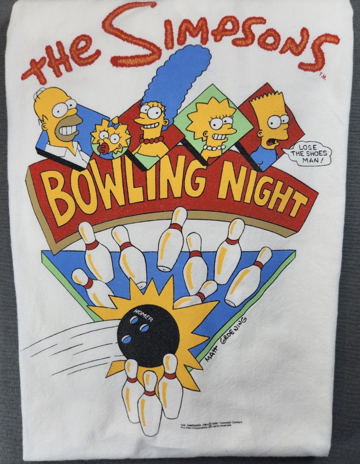 The Simpsons × Vintage The Simpsons Bowling Stanley Desantis Size US XXL / EU 58 / 5 - 4 Thumbnail