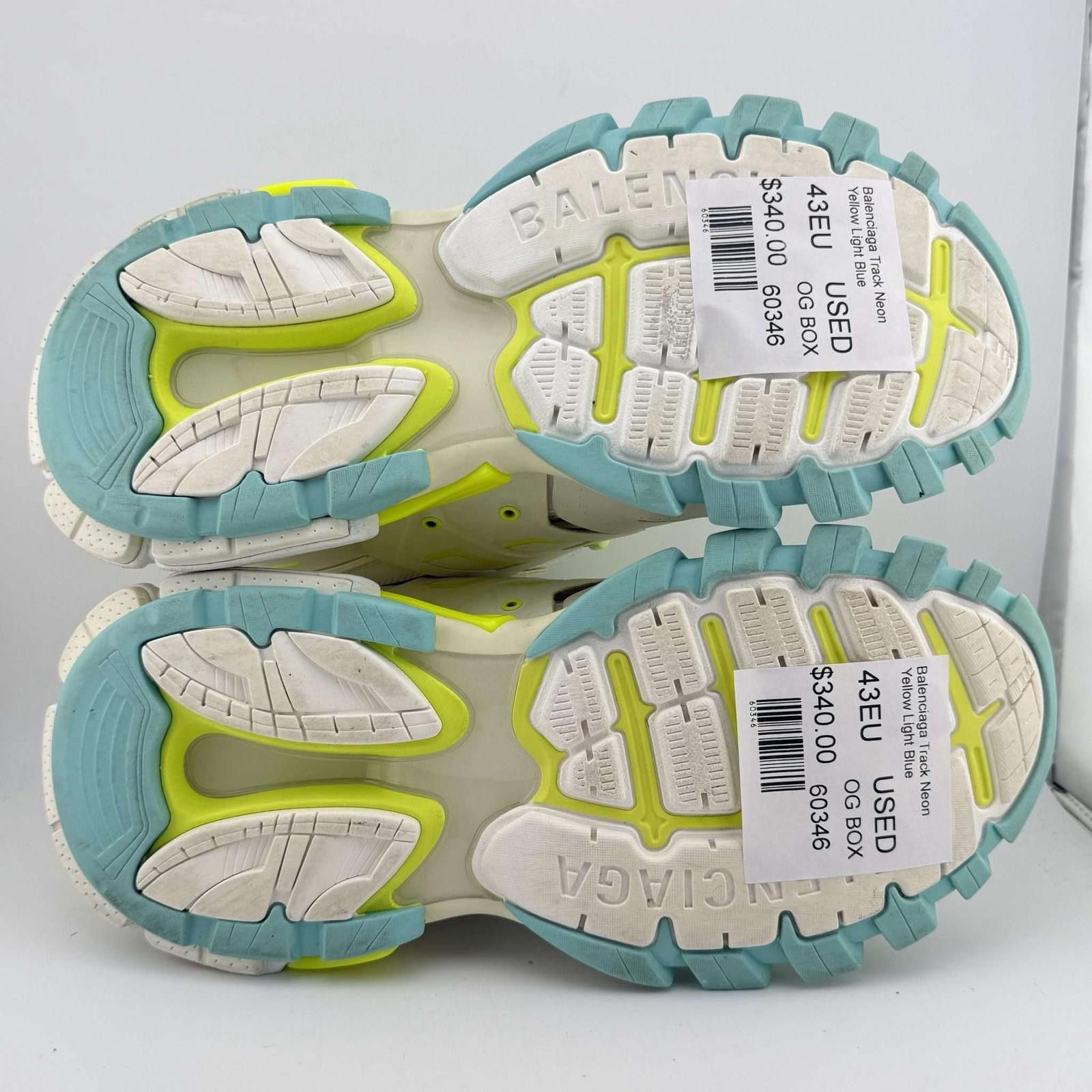 Balenciaga Balenciaga Track Neon Yellow Light Blue 43EU Used OG Box Size US 10 / EU 43 - 6 Thumbnail