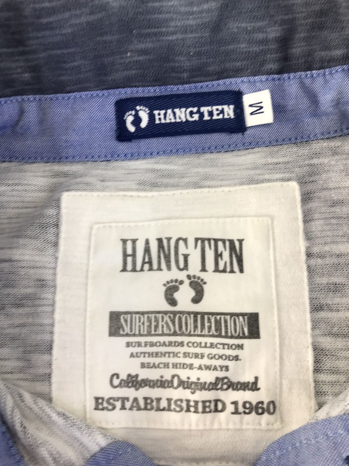 Hang Ten Vintage Hang Ten Double Kneck Design Stripes Polo Style Size US S / EU 44-46 / 1 - 7 Thumbnail