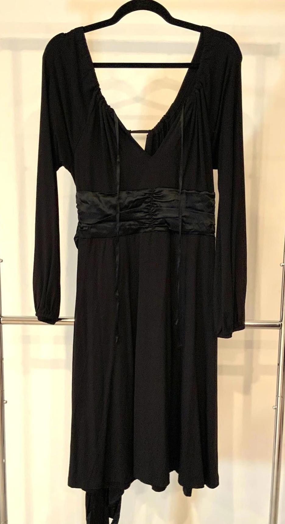 United Colors Of Benetton Elegant Bebe Black Dress - Size L Size L / US 10 / IT 46 - 1 Thumbnail