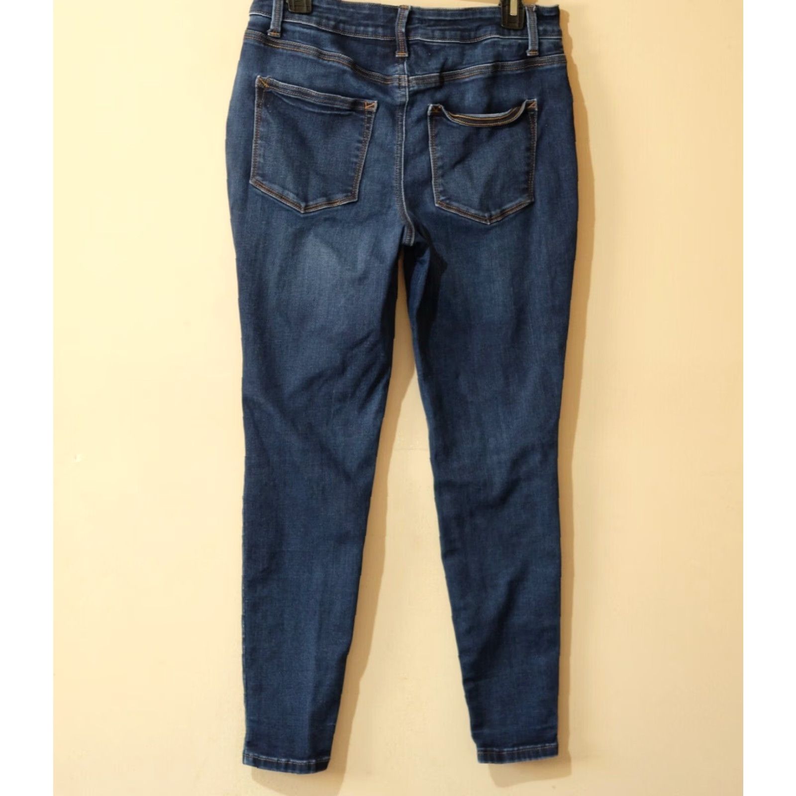 Vintage Maurices Jeans Denim Stretch Button Fly Women's M Short #H36-34 Slim Mid Rise Blue 29 in Inseam 27 in Ankle Stretch Women's Jeans Size 29" - 5 Thumbnail