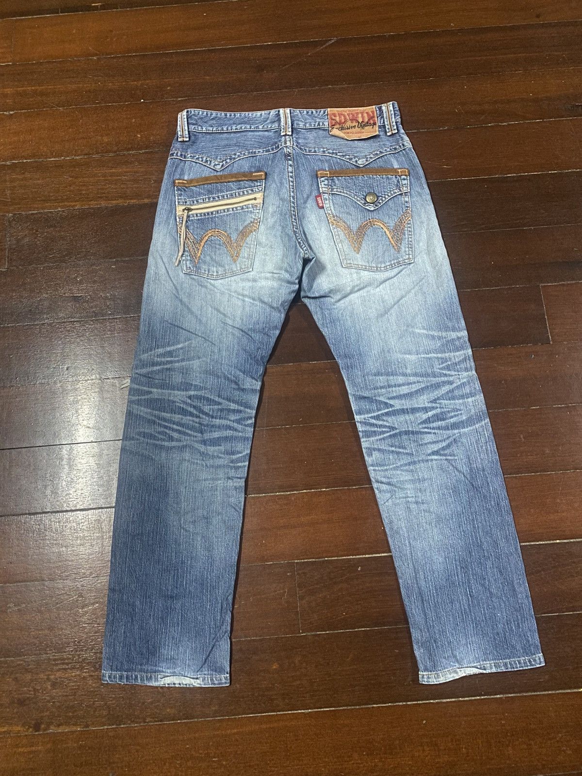 If Six Was Nine Edwin Exclusive Vintage Lgb Style Denim distressed mud wash Size US 36 / EU 52 - 10 Thumbnail
