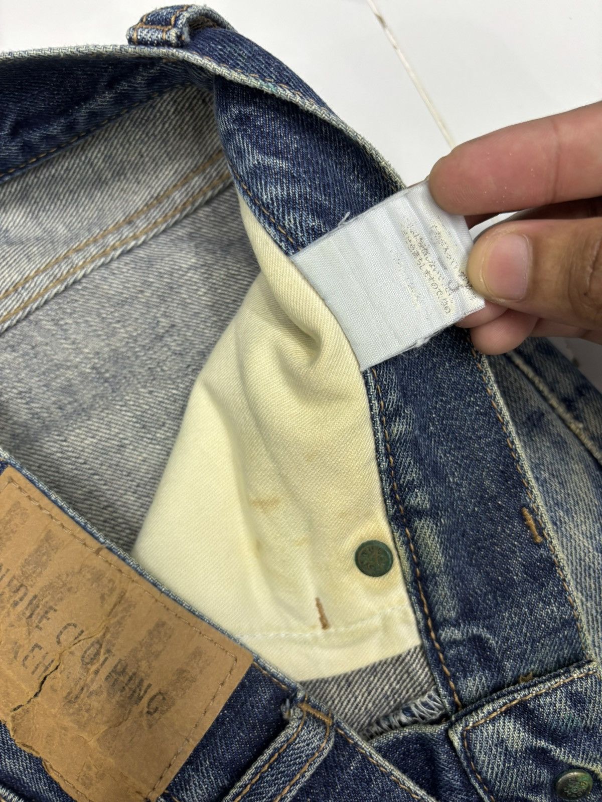 Warehouse 💥BAGGY💥WAREHOUSE UNIQUE CLOTHING SASHIKO STITCH BAGGY JEANS Size US 30 / EU 46 - 13 Thumbnail