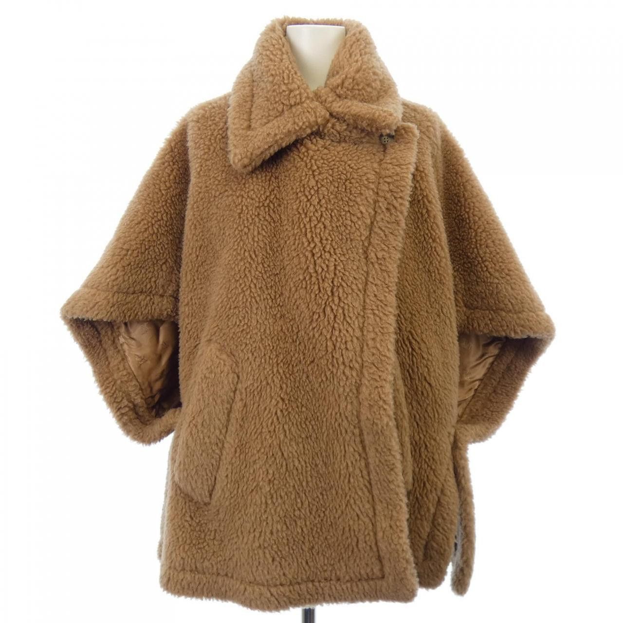 Max Mara Max Mara Max Mara TEBE camel silk cape Textile Outerwear 473607 DUTY FREE for USA Size ONE SIZE - 1 Thumbnail