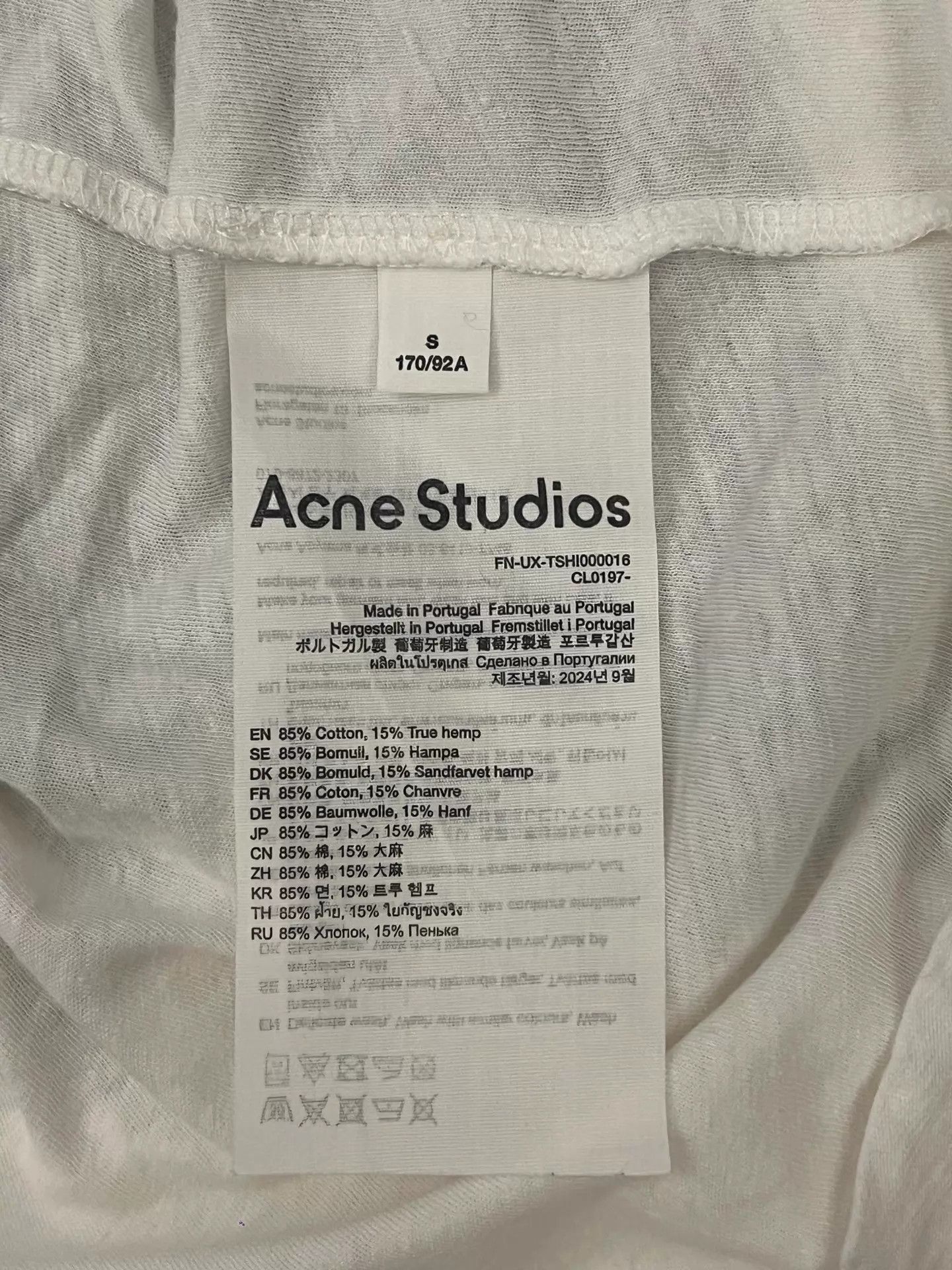 Acne Studios Acne SS23 1996 Vintage Logo LS Crew Neck Tee White S Unisex Size US S / EU 44-46 / 1 - 4 Thumbnail