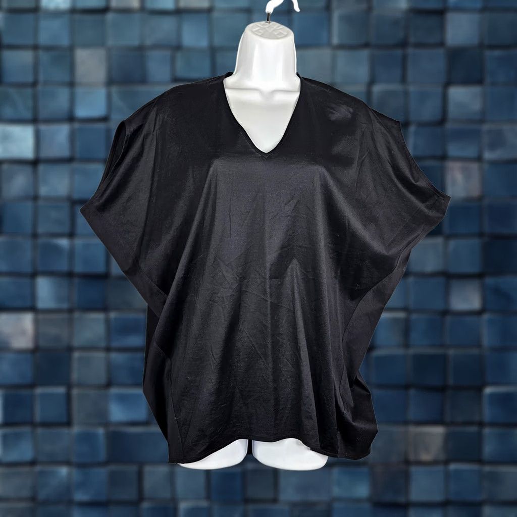 Cos COS Women's Black V-neck Short Sleeve Batwing Casual Top XS Size XS / US 0-2 / IT 36-38 - 1 Thumbnail