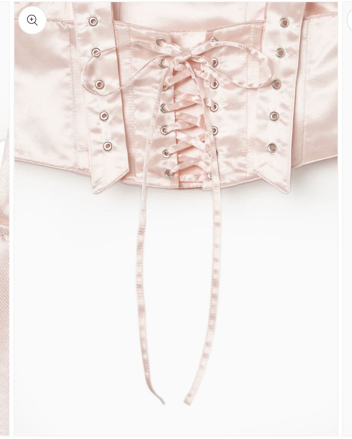 Japanese Brand Tanaka Daisuke pink satin shoulder stitch corset Size ONE SIZE - 8 Thumbnail