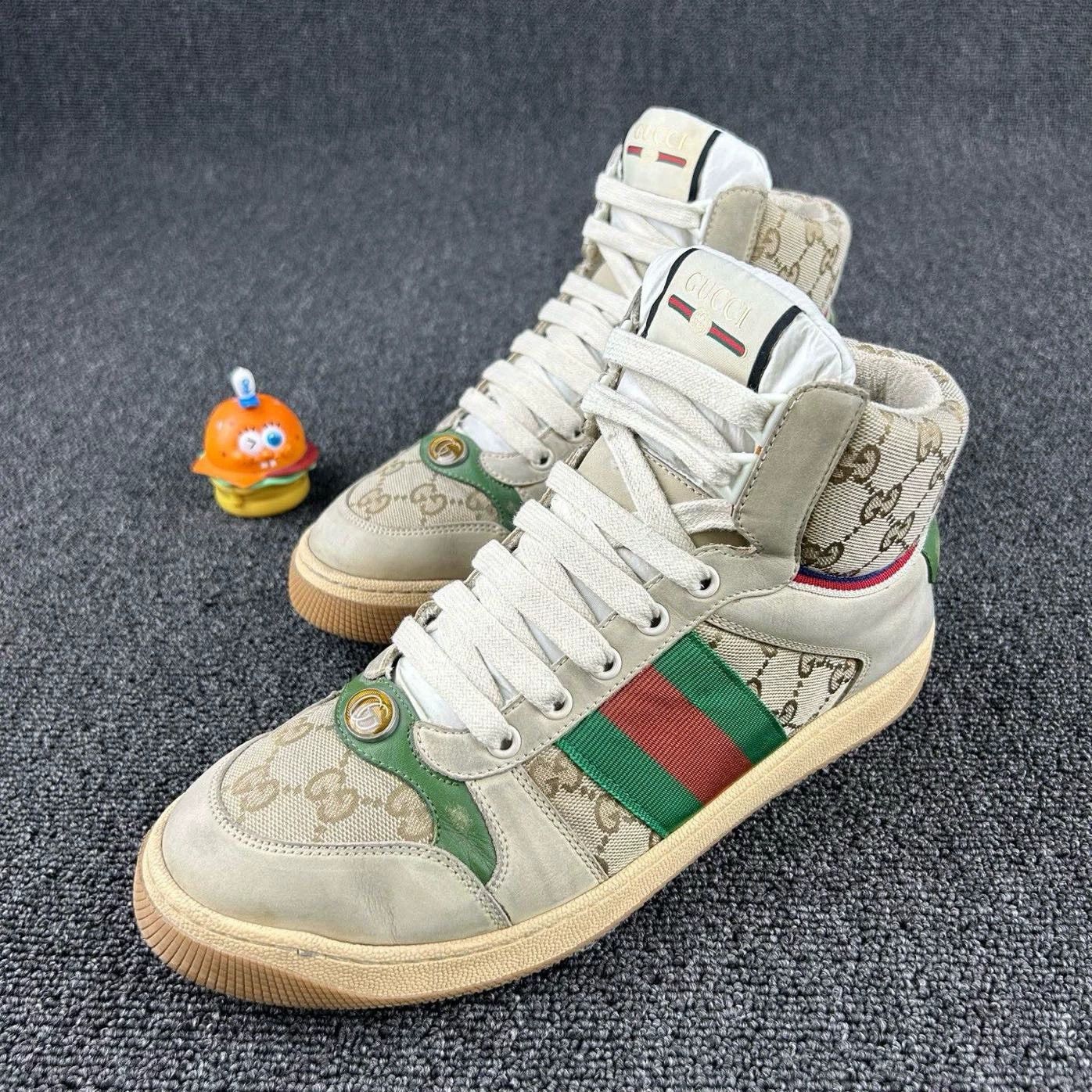 Gucci Gucci High-Top Double G Print Sneakers Size US 8 / EU 41 - 1 Thumbnail