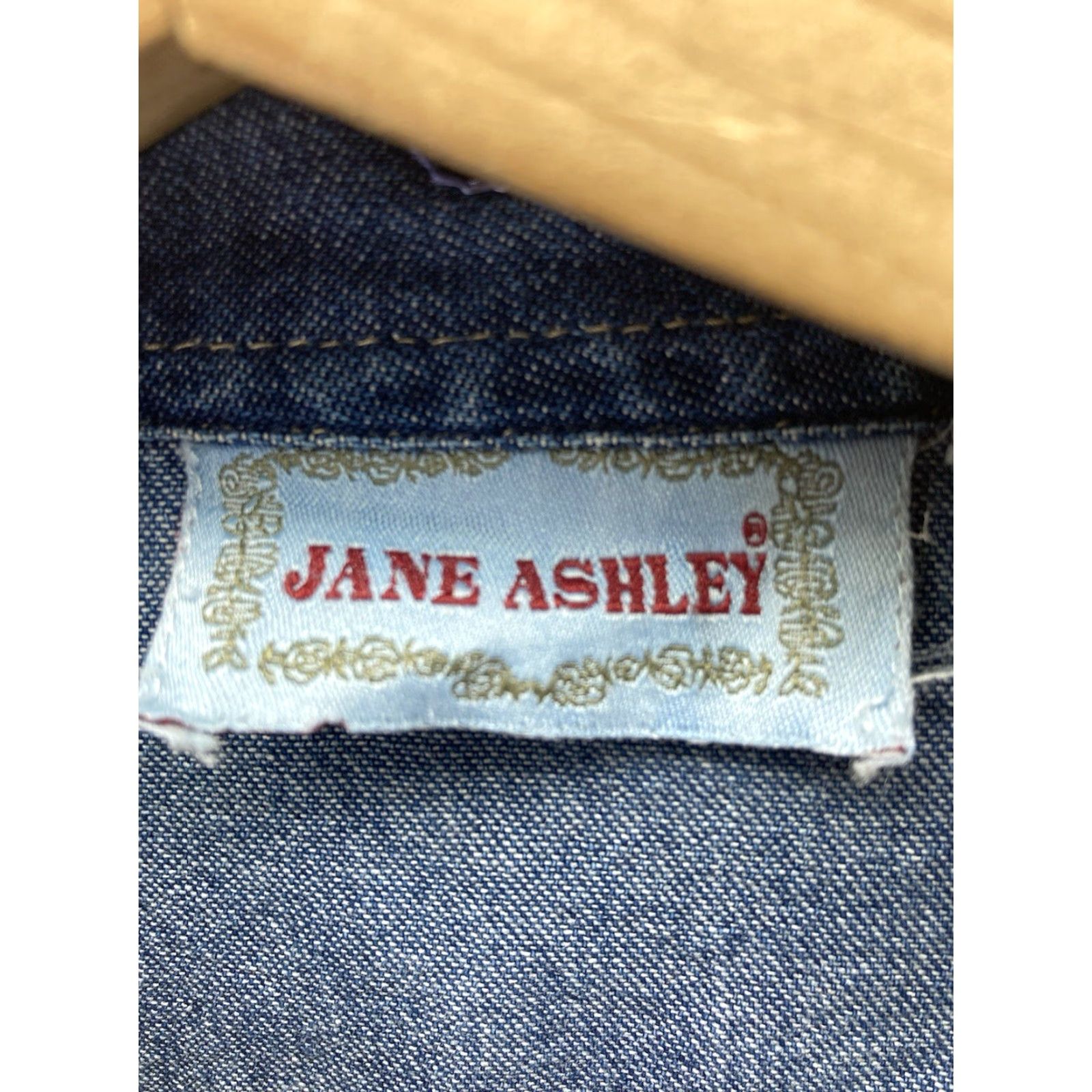 Denime VINTAGE Jane Ashley Denim Shirt Jacket Women Medium Blue Embroidered Long Sleeve Shirt Mens Womens Boys Girls Size M / US 6-8 / IT 42-44 - 5 Thumbnail