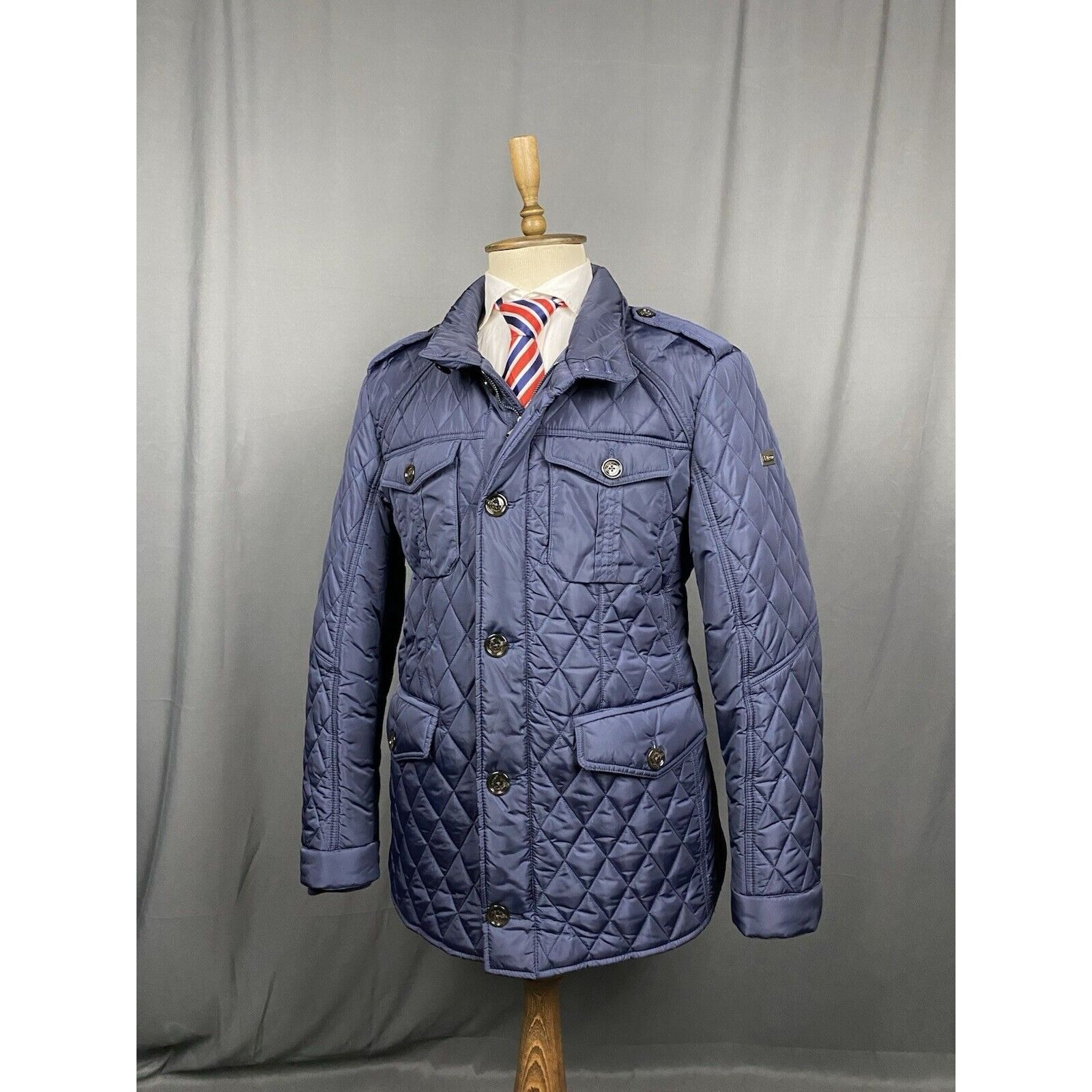 Hackett Hackett Men's Blue Quilted Insulated Jacket Size 2XL Size US XXL / EU 58 / 5 - 4 Thumbnail