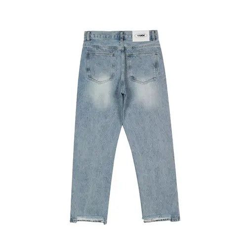 VIBE Men's American style washed distressed irregular jeans Size US 32 / EU 48 - 2 Thumbnail