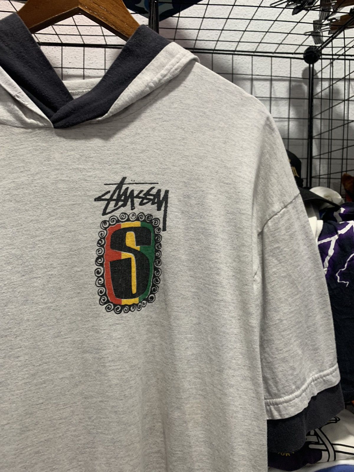 Stussy × Vintage Vintage 90’s Stussy Irie Roots Rasta Hoodie Size US XL / EU 56 / 4 - 3 Thumbnail