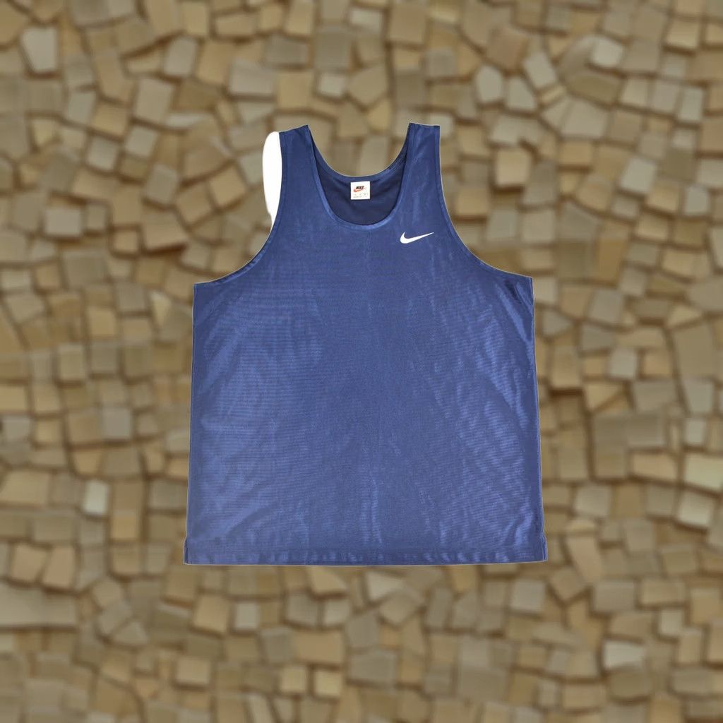 Nike Nike Vintage Blue Tank Top XL SFO Made in USA, 1990s, 100% polyester, Activewear, Men, Tank, USA Theme, F8 SFO, Size XL Size US XL / EU 56 / 4 - 1 Thumbnail