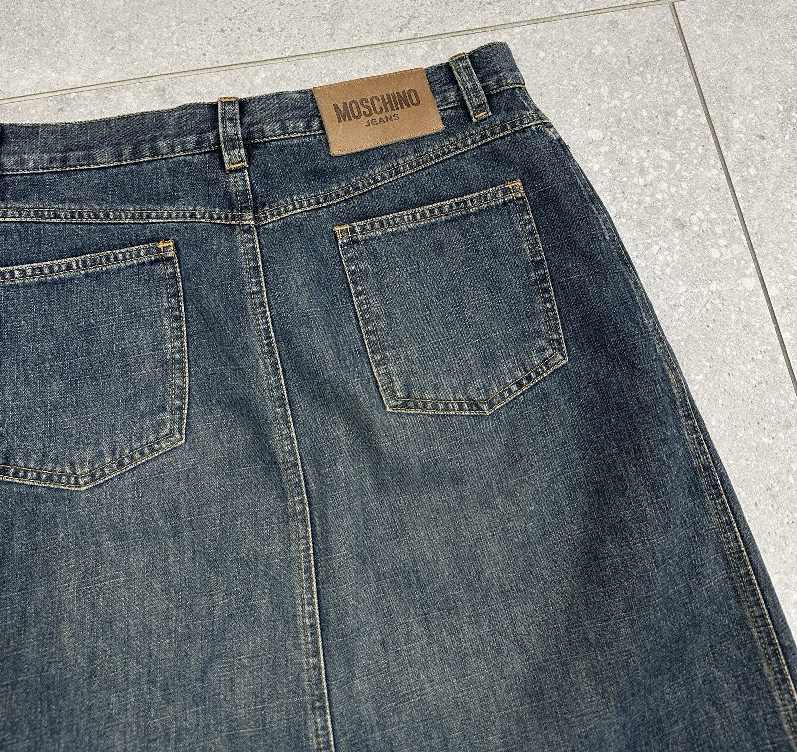 Moschino Vintage 2000s Moschino jeans Y2k Acid Jenans Denim Skirt Size 32" / US 10 / IT 46 - 6 Thumbnail