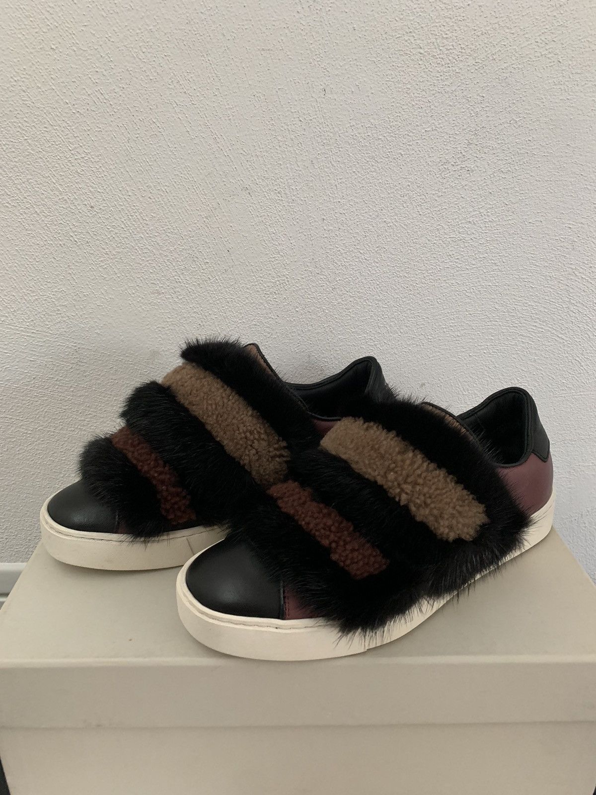 Santoni Santoni Sneakers Leather/Fur sneakers Size US 6.5 / IT 36.5 - 4 Thumbnail