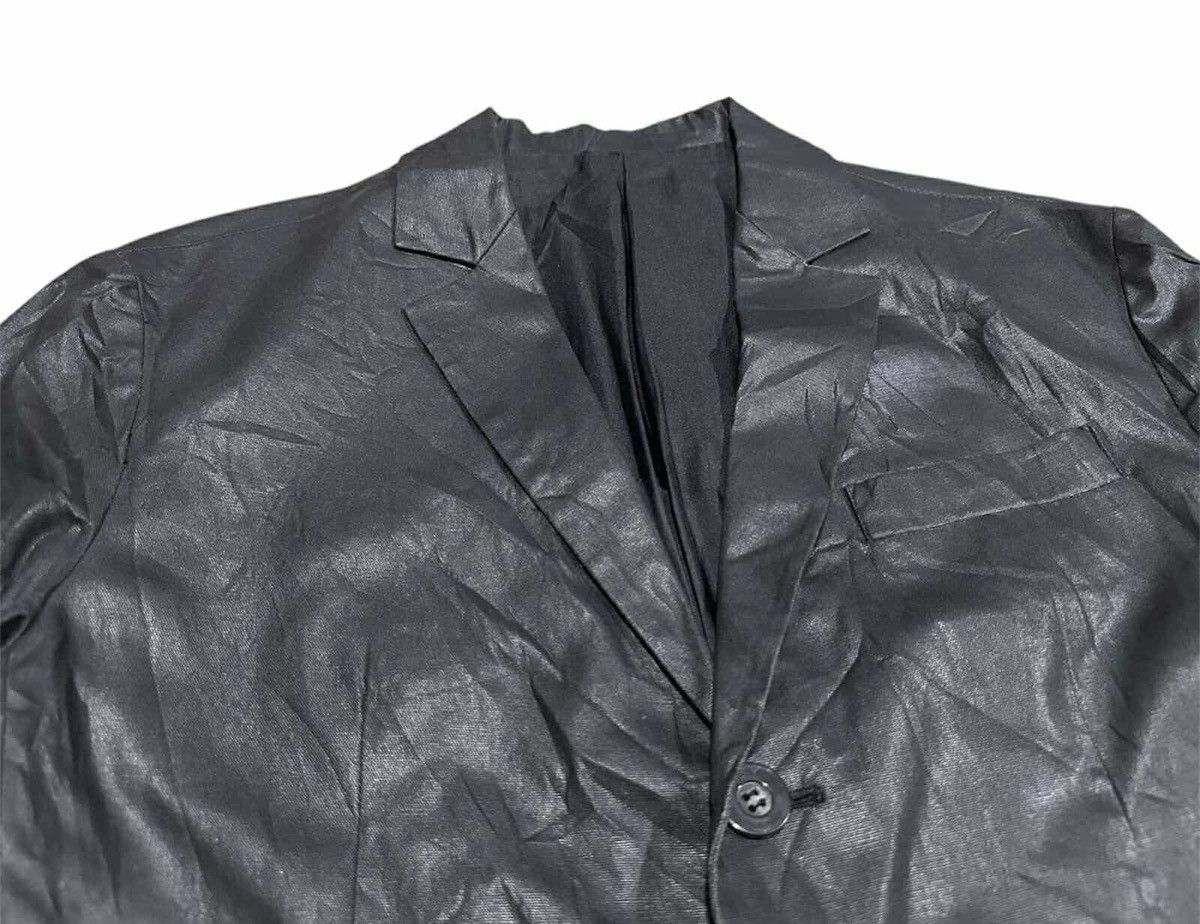 14th Addiction × If Six Was Nine × Japanese Brand 🔥Sick Y2K Japanese Waxed Black Blazer Jacket Faux Leather Size US L / EU 52-54 / 3 - 7 Thumbnail